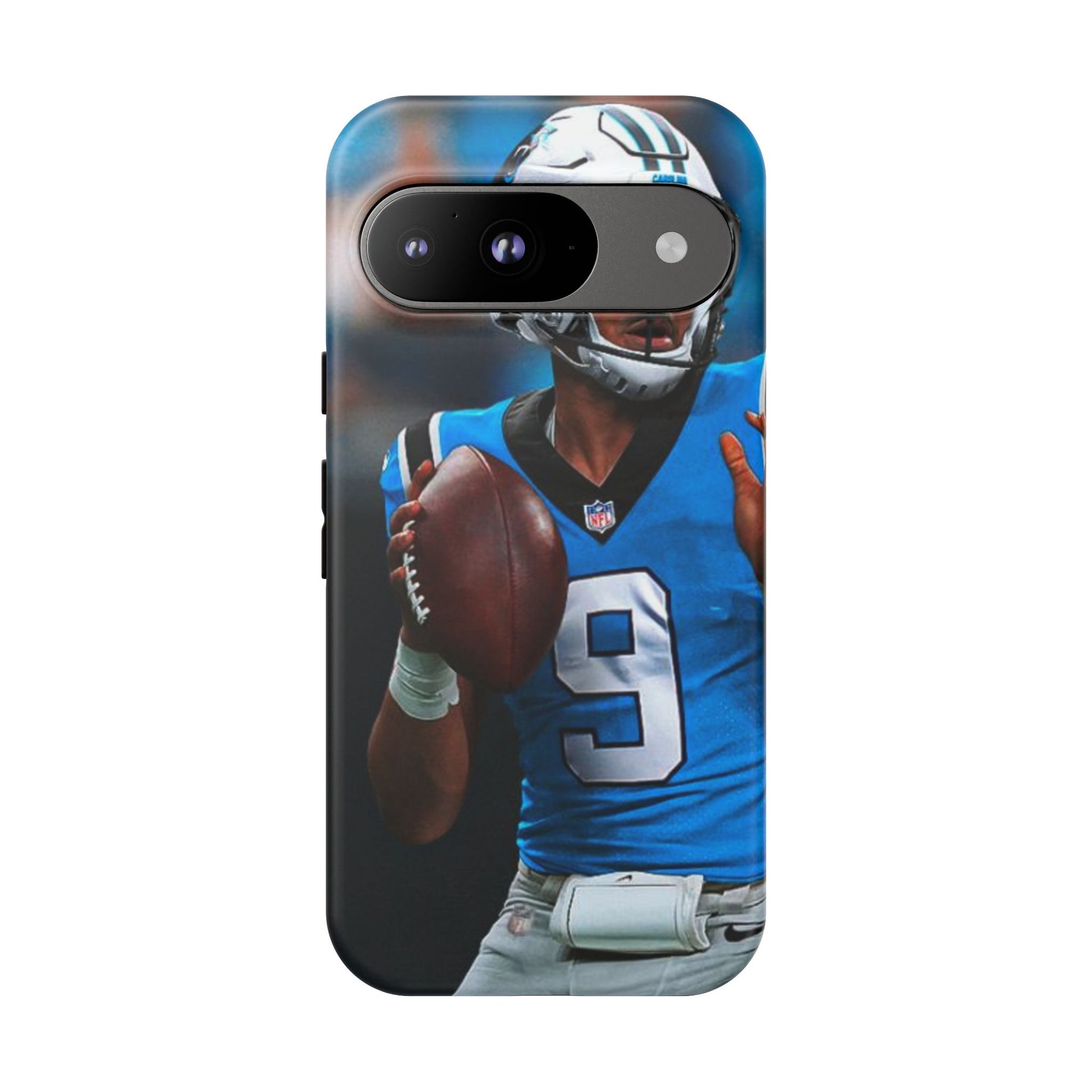 Carolina Panthers Bryce Young Football Tough Cases for iPhones, Samsung, and Pixel