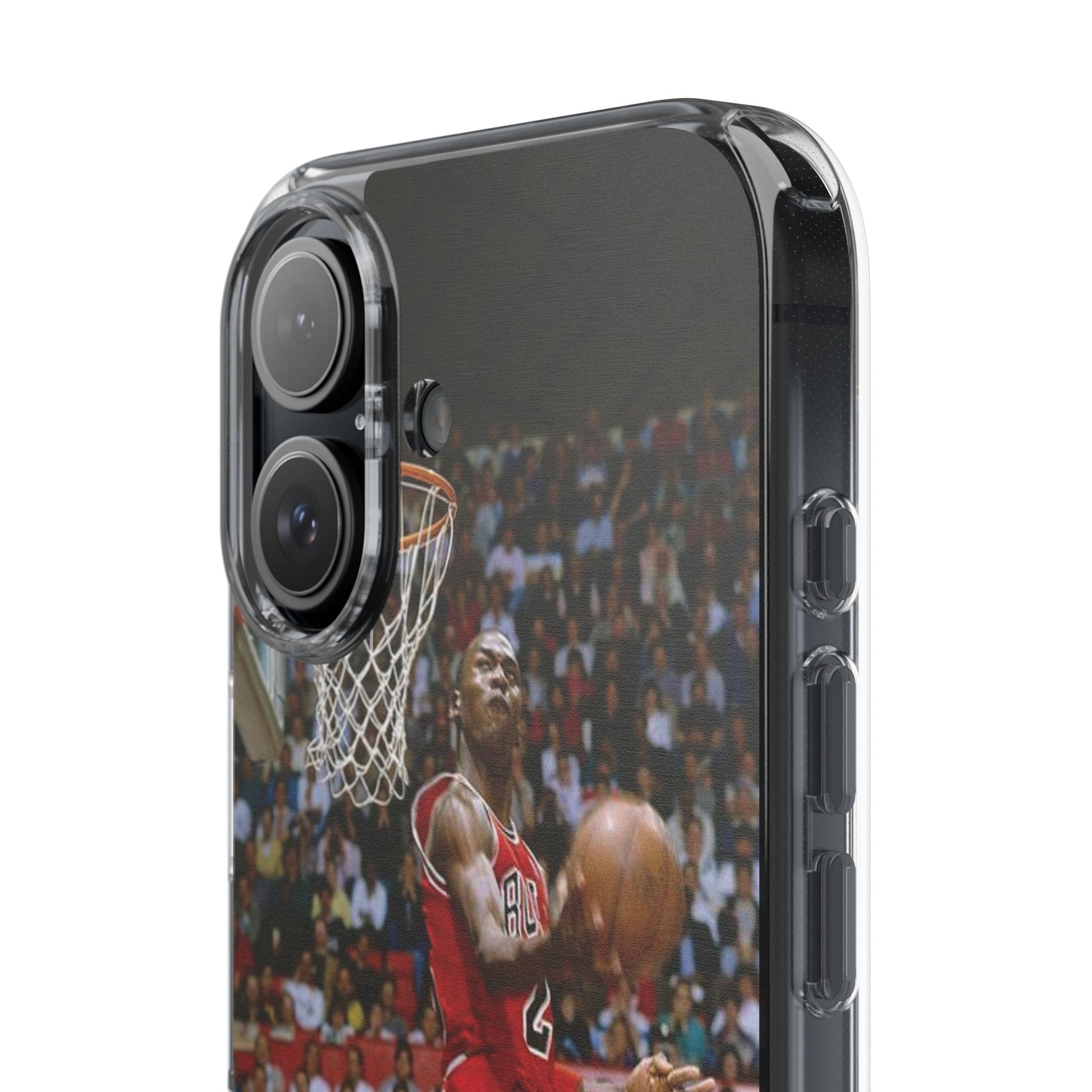 Vintage Jordan Dunk themed Basketball Inspired design Clear Phone Cases