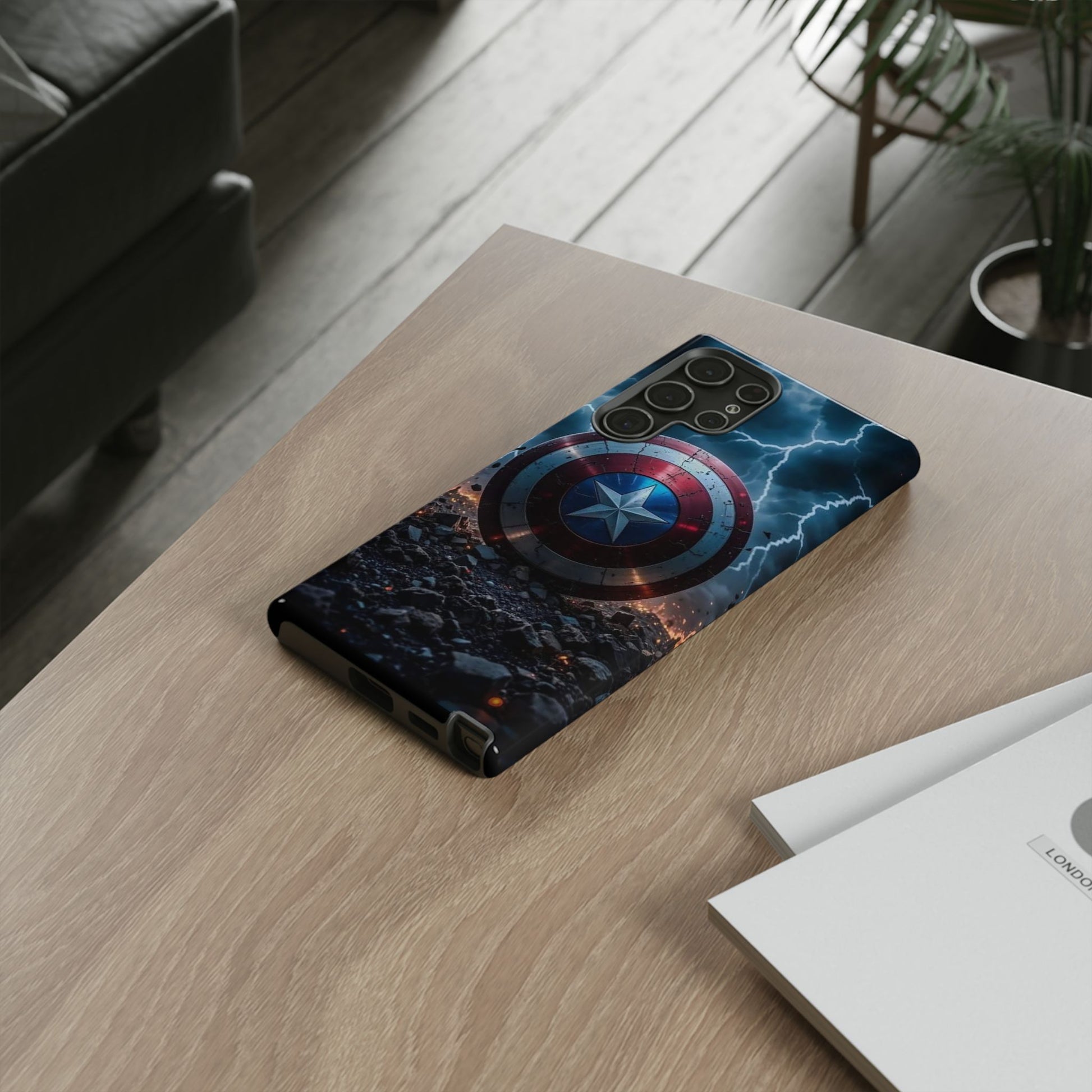 Captain America Shield Tough Cases for iPhones, Samsung, and Pixel