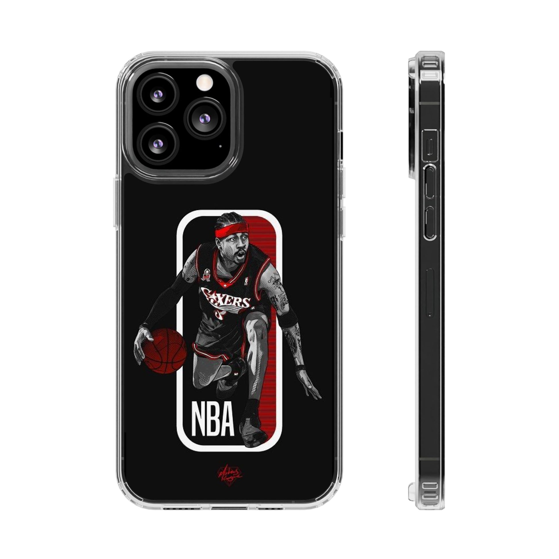 Iverson Ballin' themed Basketball Inspired design Clear Phone Cases