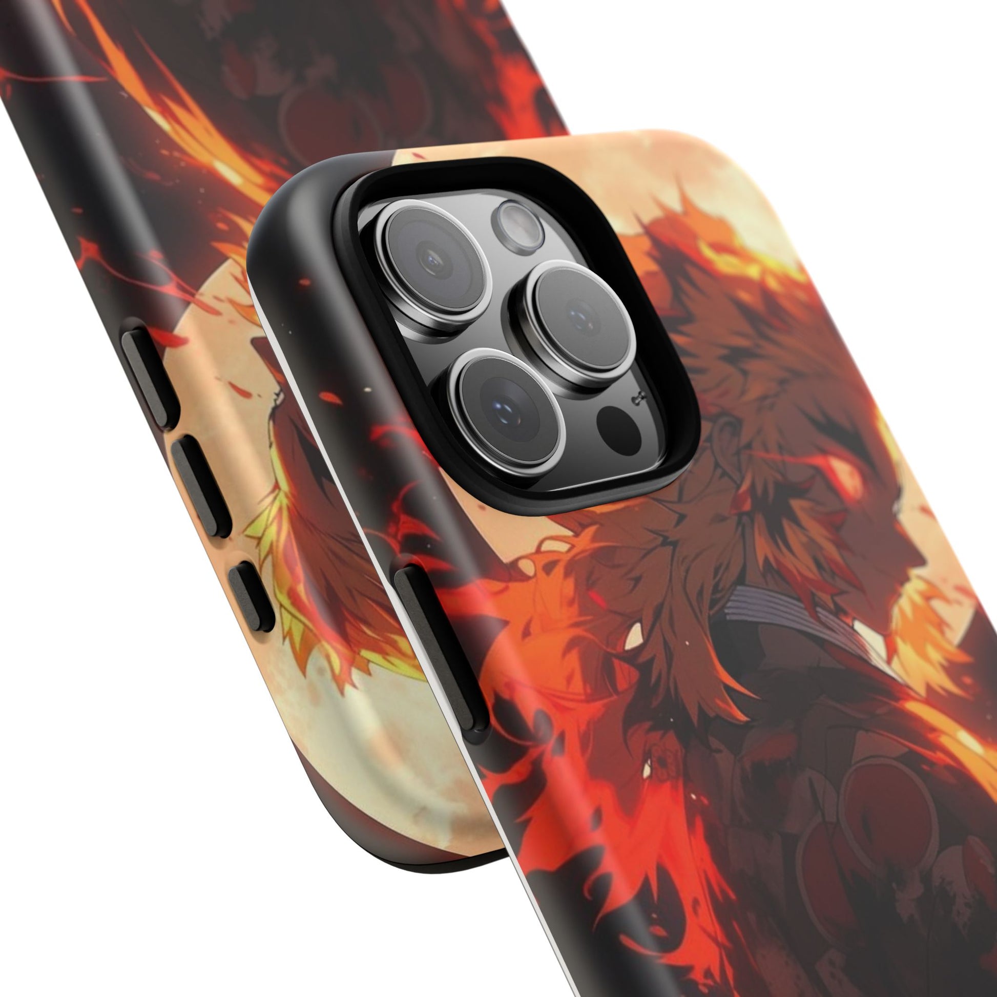 Demon Sl;ayer Rengoku Anime Phone Case, Tough Cases for iPhones, Samsung, and Pixel