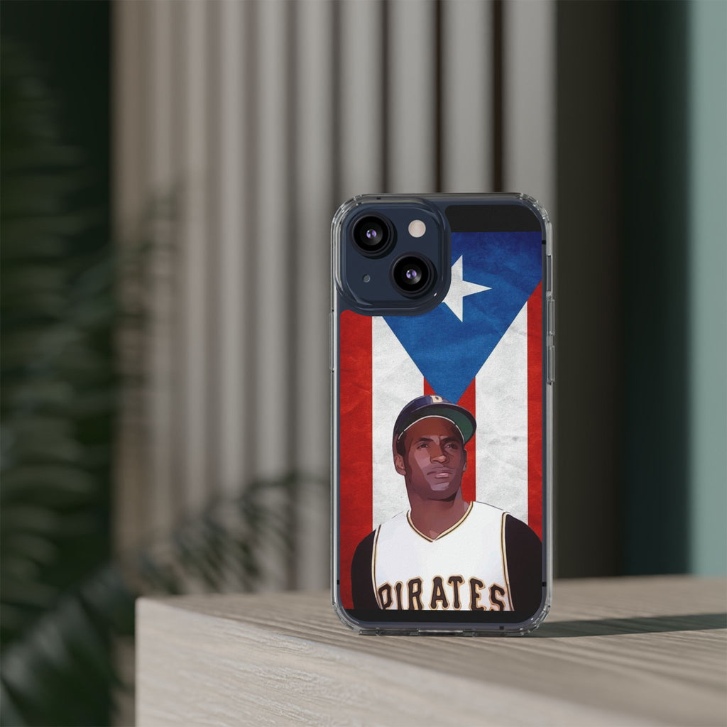 Puerto Rican Baseball Legend Clemente inspired Protective Iphone, Samsung case