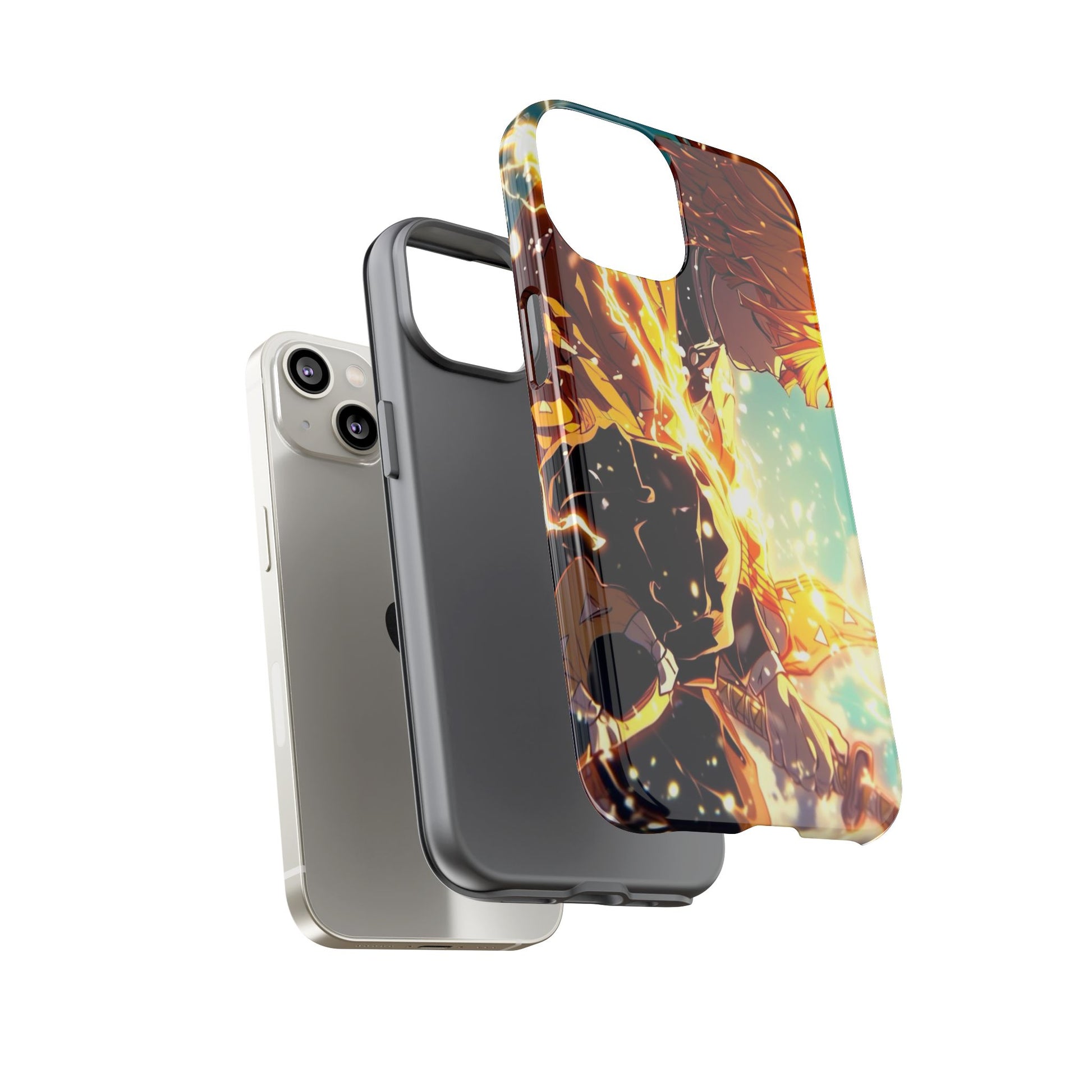 Demon Slayer Zenitsu Anime Theme Phone Case, Tough Cases for iPhones, Samsung, and Pixel