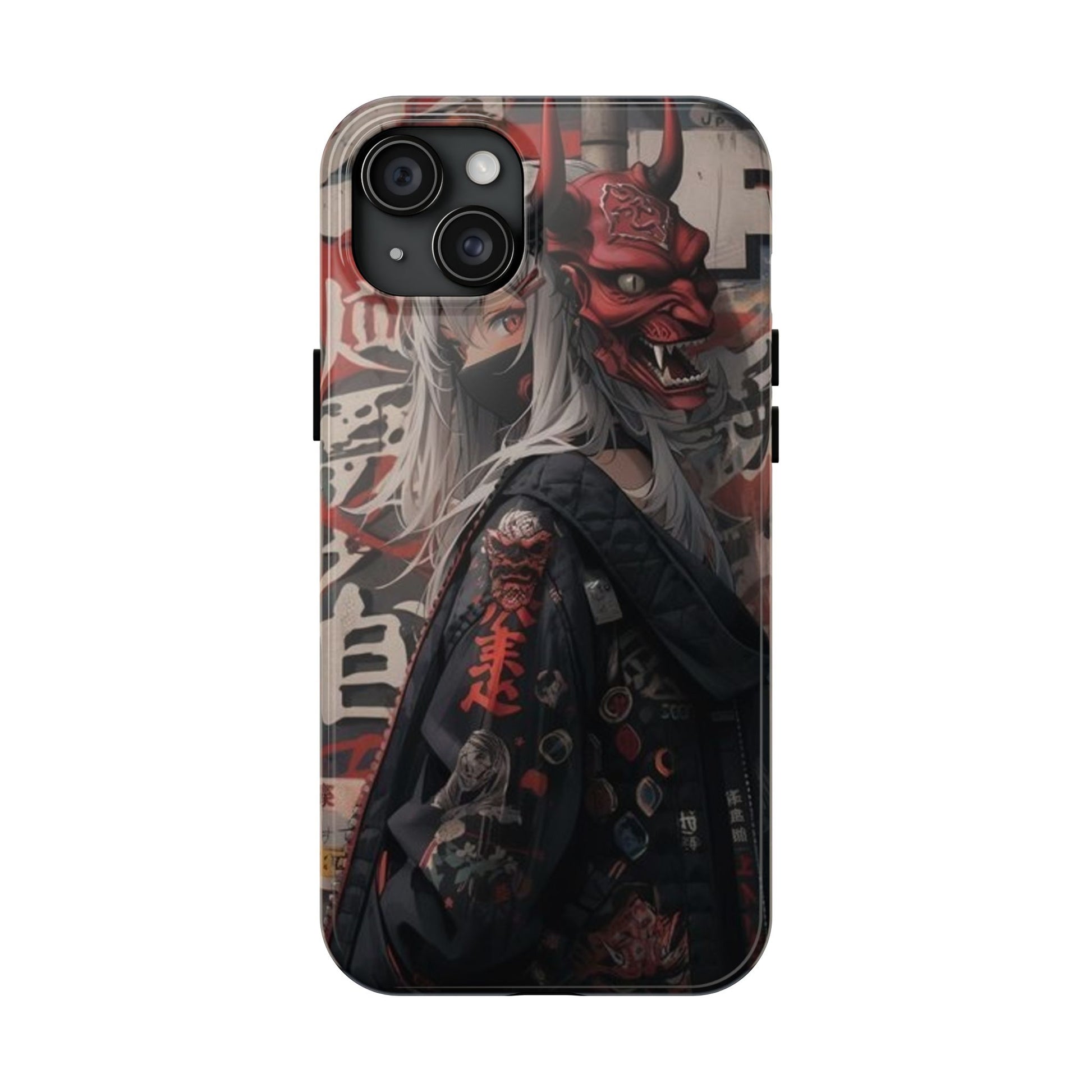 Anime Kabuki Mask Theme Phone Cases for Iphones & Samsung Durable