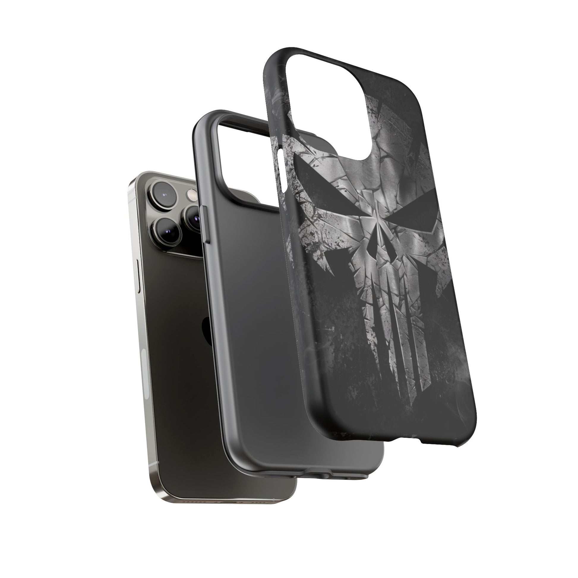 The Punisher Logo Art Tough Cases for iPhones, Samsung, and Pixel