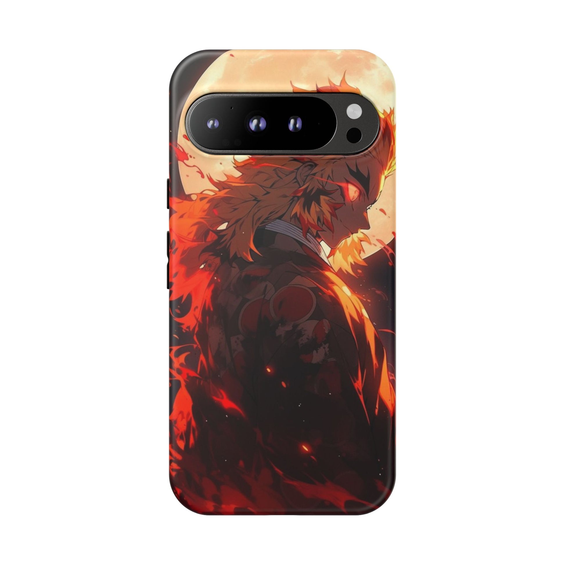 Demon Sl;ayer Rengoku Anime Phone Case, Tough Cases for iPhones, Samsung, and Pixel