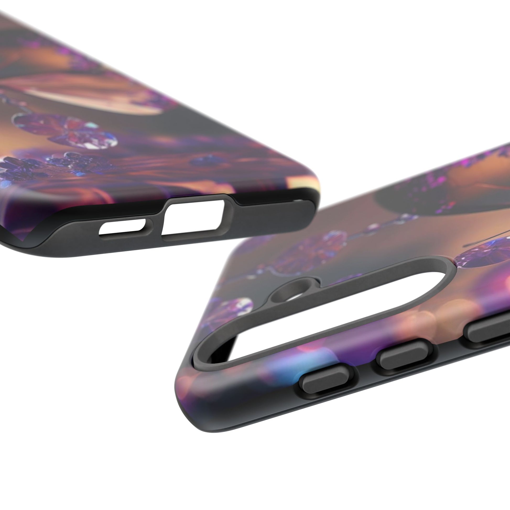 Purple Butterfly Tough Cases for iPhones, Samsung, and Pixel