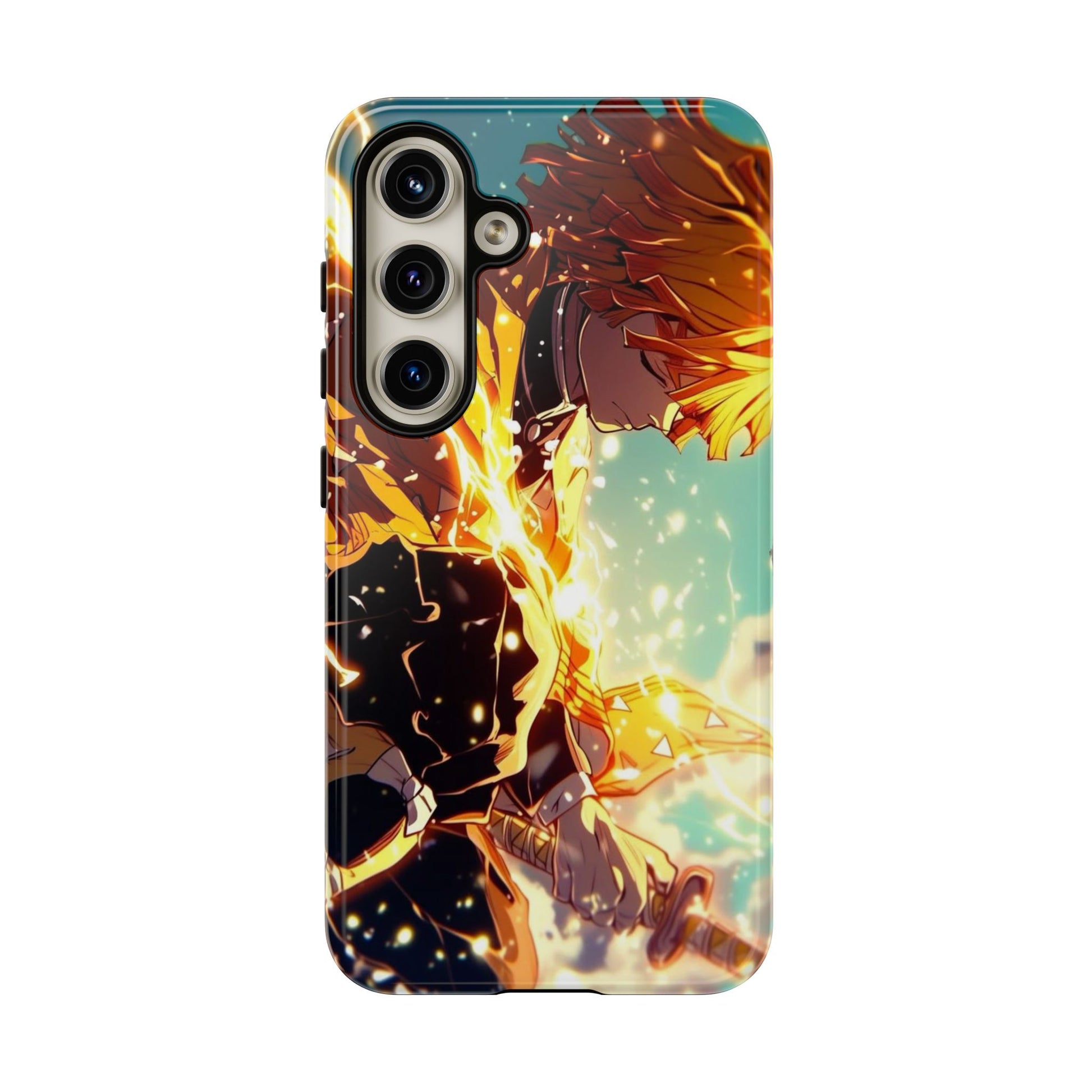 Demon Slayer Zenitsu Anime Theme Phone Case, Tough Cases for iPhones, Samsung, and Pixel