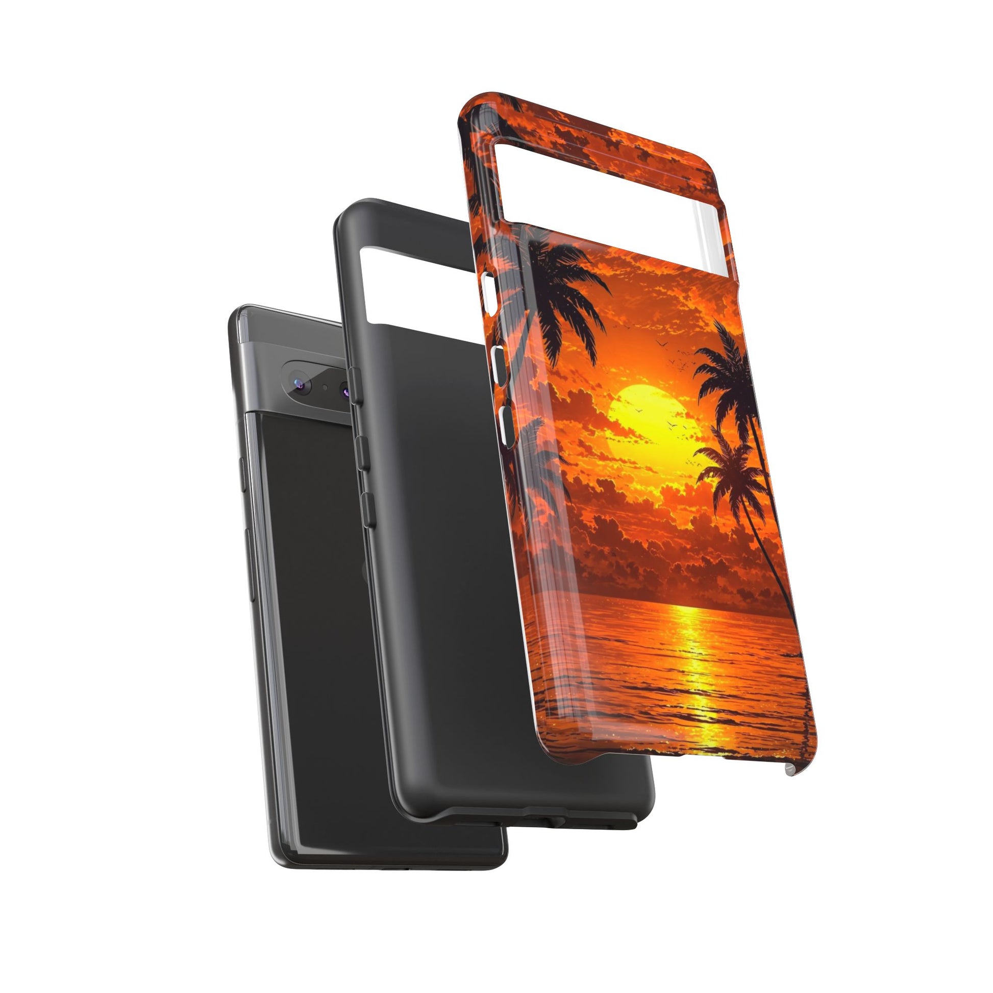 Beautiful Beach Sunset Tough Cases for iPhones, Samsung, and Pixel