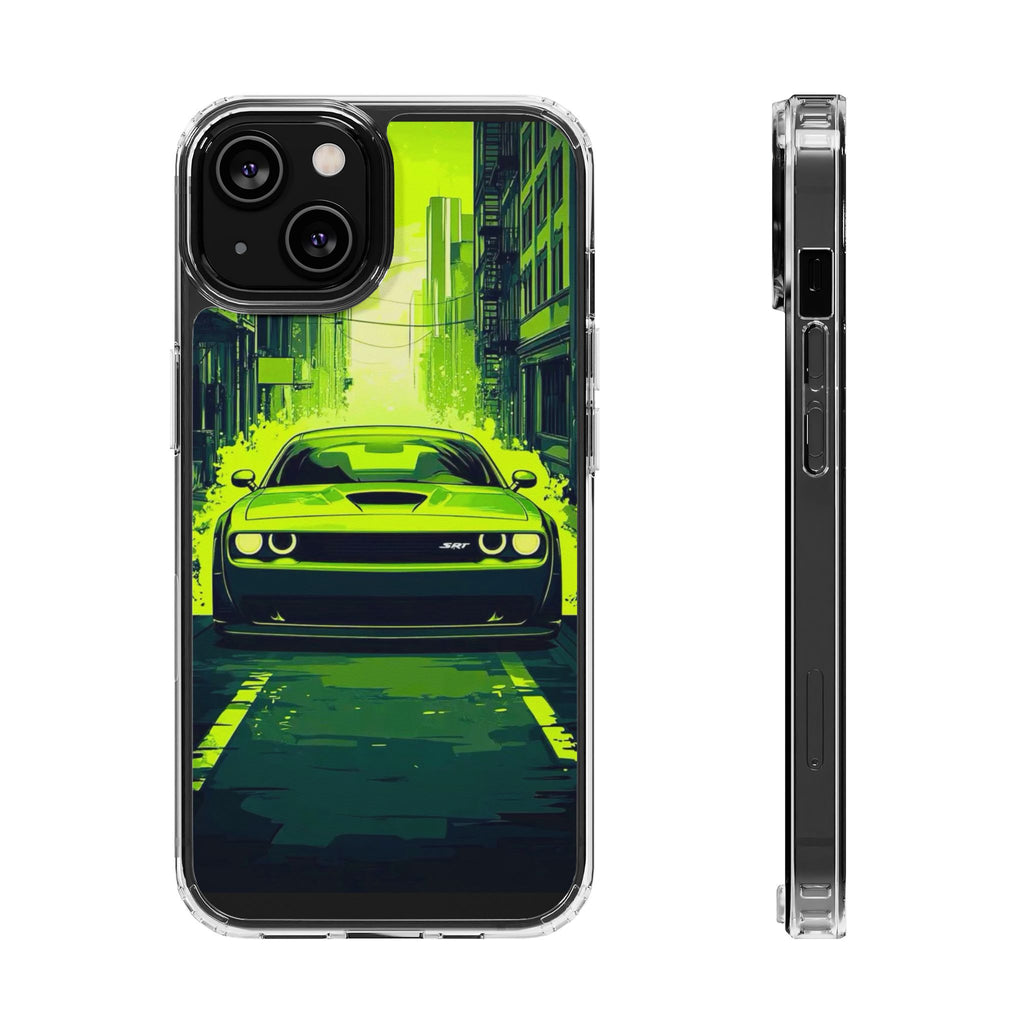 Neon Dodge Challenger Hellcat Phone case for Select Iphones and Samsung phones