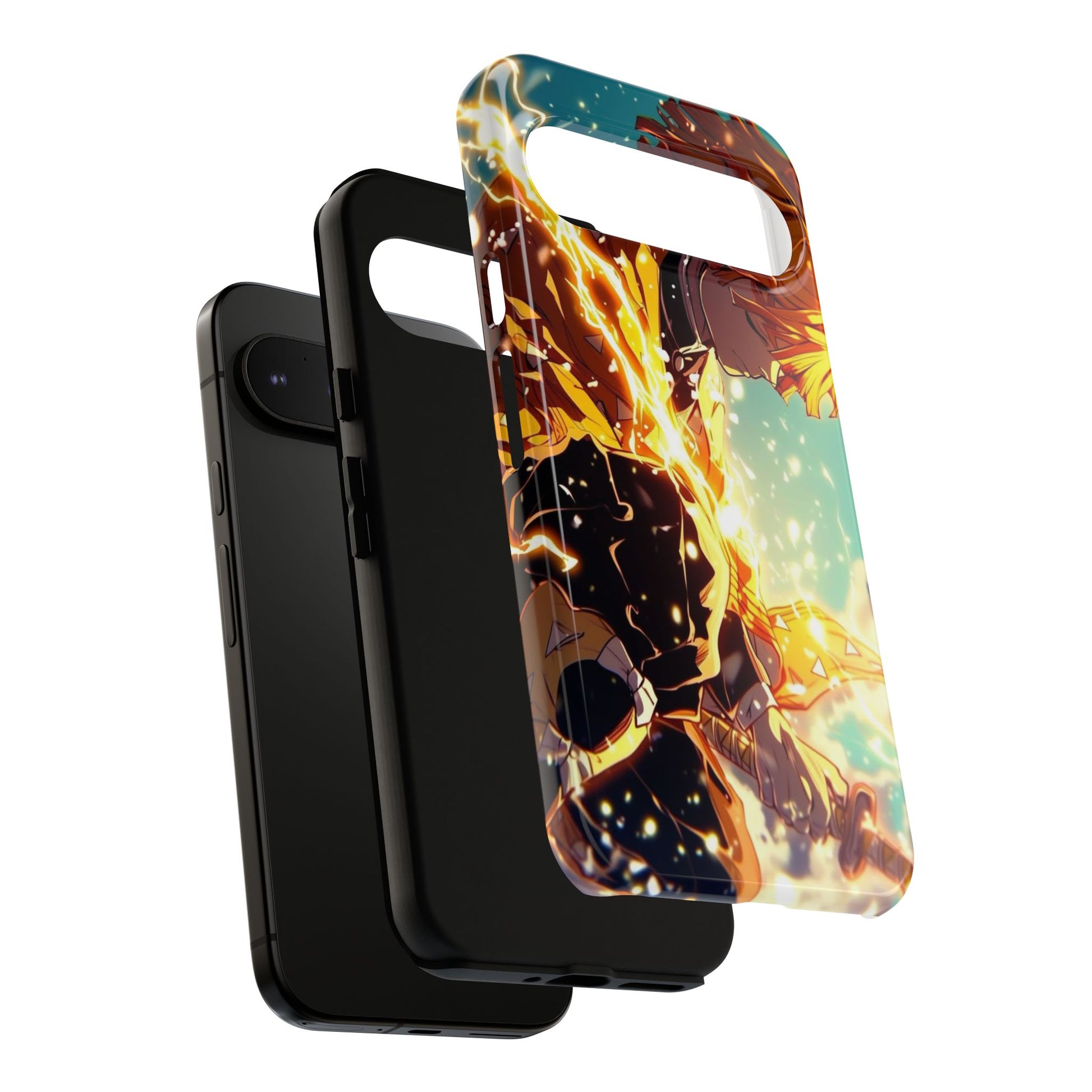 Demon Slayer Zenitsu Anime Theme Phone Case, Tough Cases for iPhones, Samsung, and Pixel
