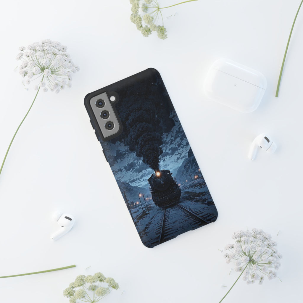 Steam Engine Train Themed Tough Cases for iPhones, Samsung, and Pixel