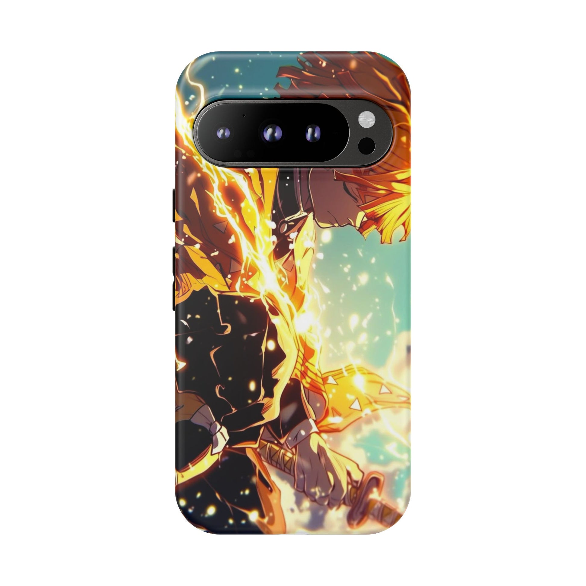 Demon Slayer Zenitsu Anime Theme Phone Case, Tough Cases for iPhones, Samsung, and Pixel