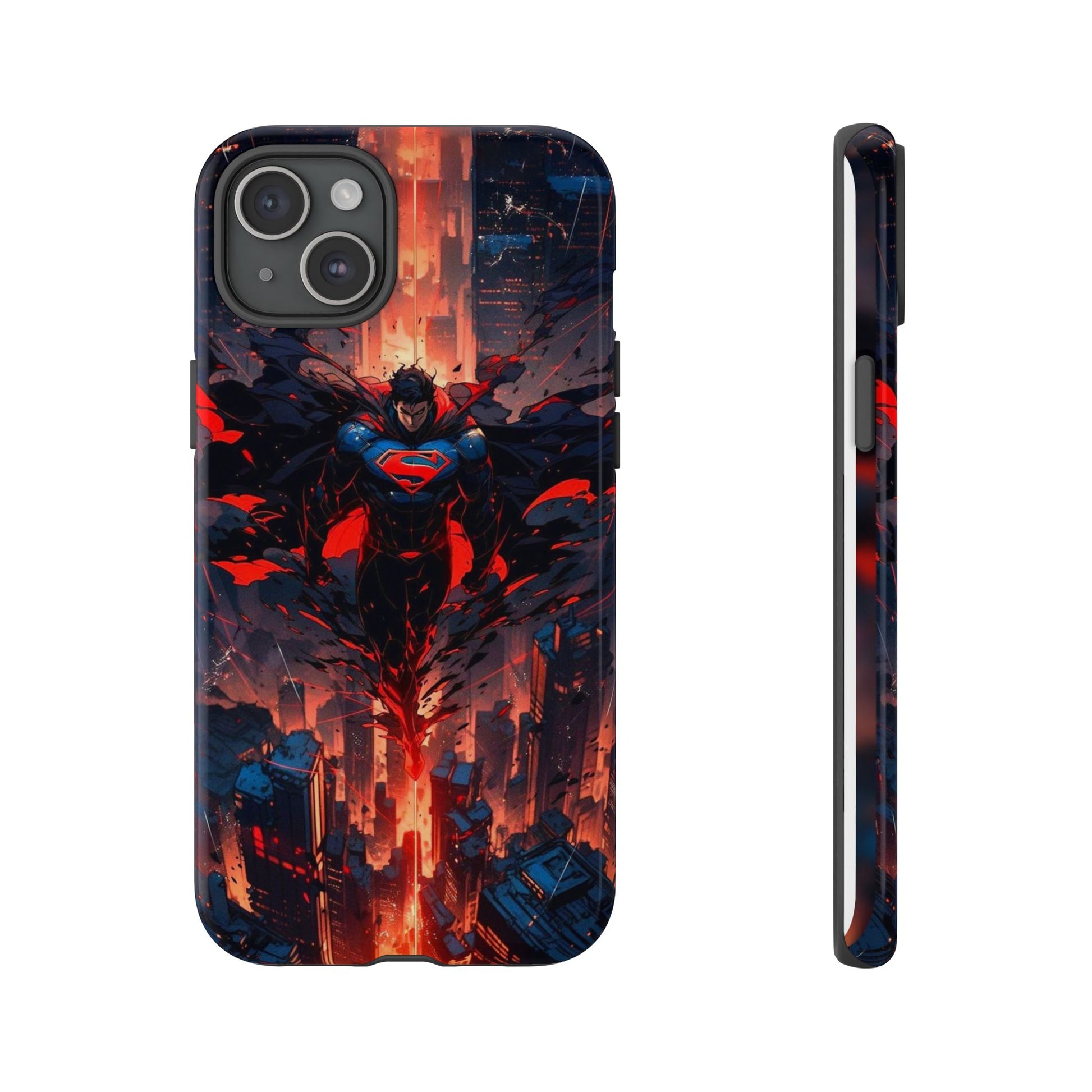Anime Superman Tough Cases for iPhones, Samsung, and Pixel