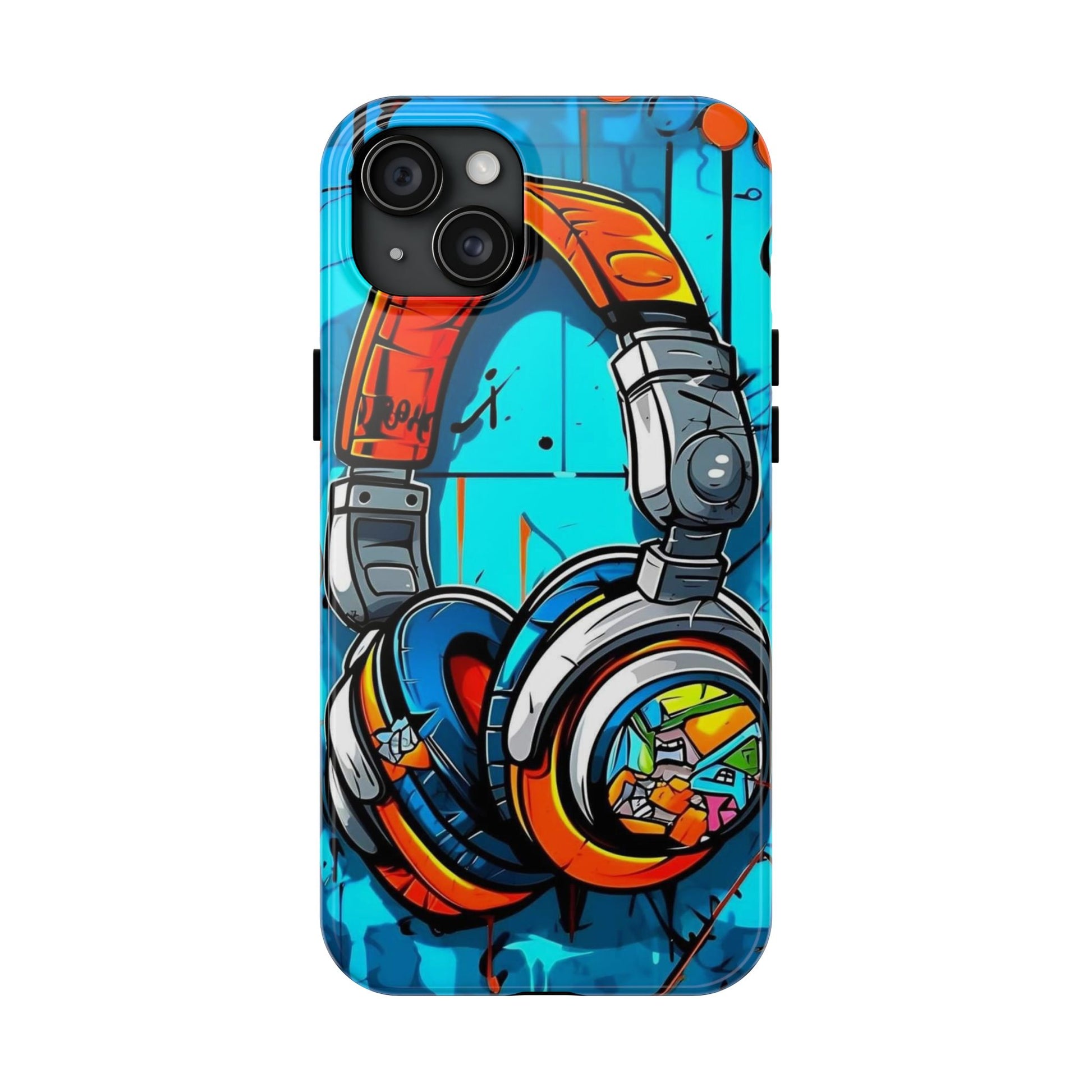 DJ Headphone Graffiti Tough Phone Case, Music Lover Gift, iPhone/Samsung Cover