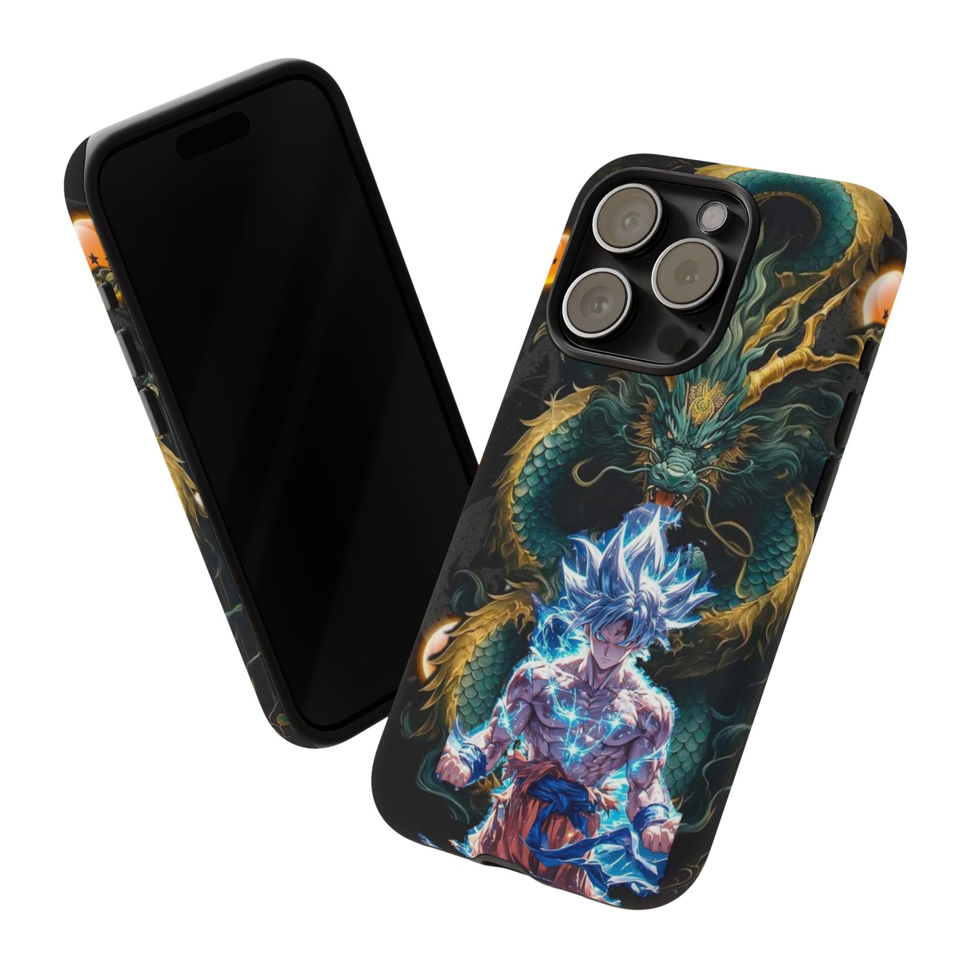 Anime Goku x Shenron Dragonball Z Tough Cases for iPhones, Samsung, and Pixel