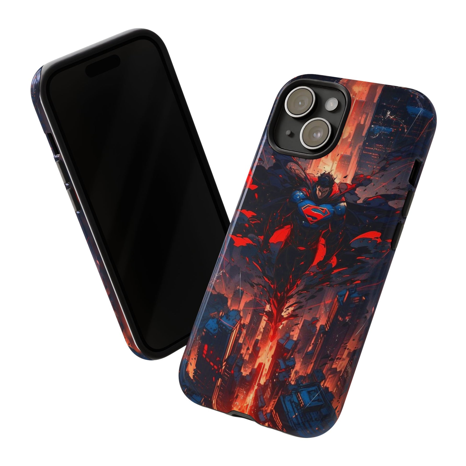 Anime Superman Tough Cases for iPhones, Samsung, and Pixel