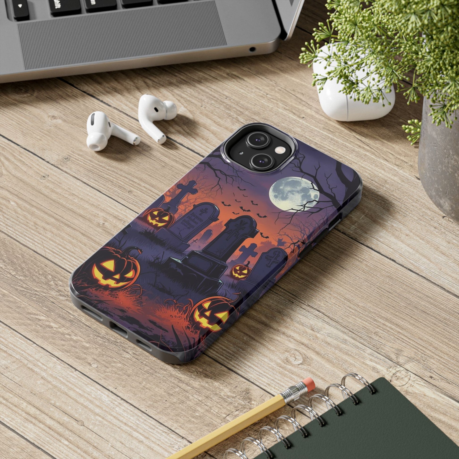 Graveyard Halloween Theme Phone Cases for iPhones & Samsung Phones