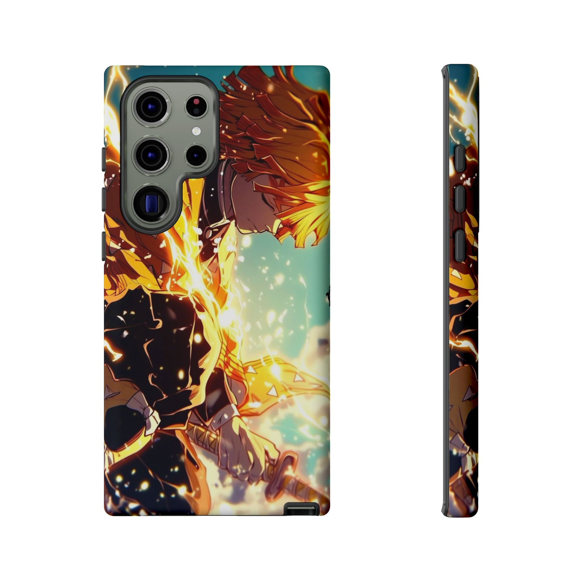Demon Slayer Zenitsu Anime Theme Phone Case, Tough Cases for iPhones, Samsung, and Pixel