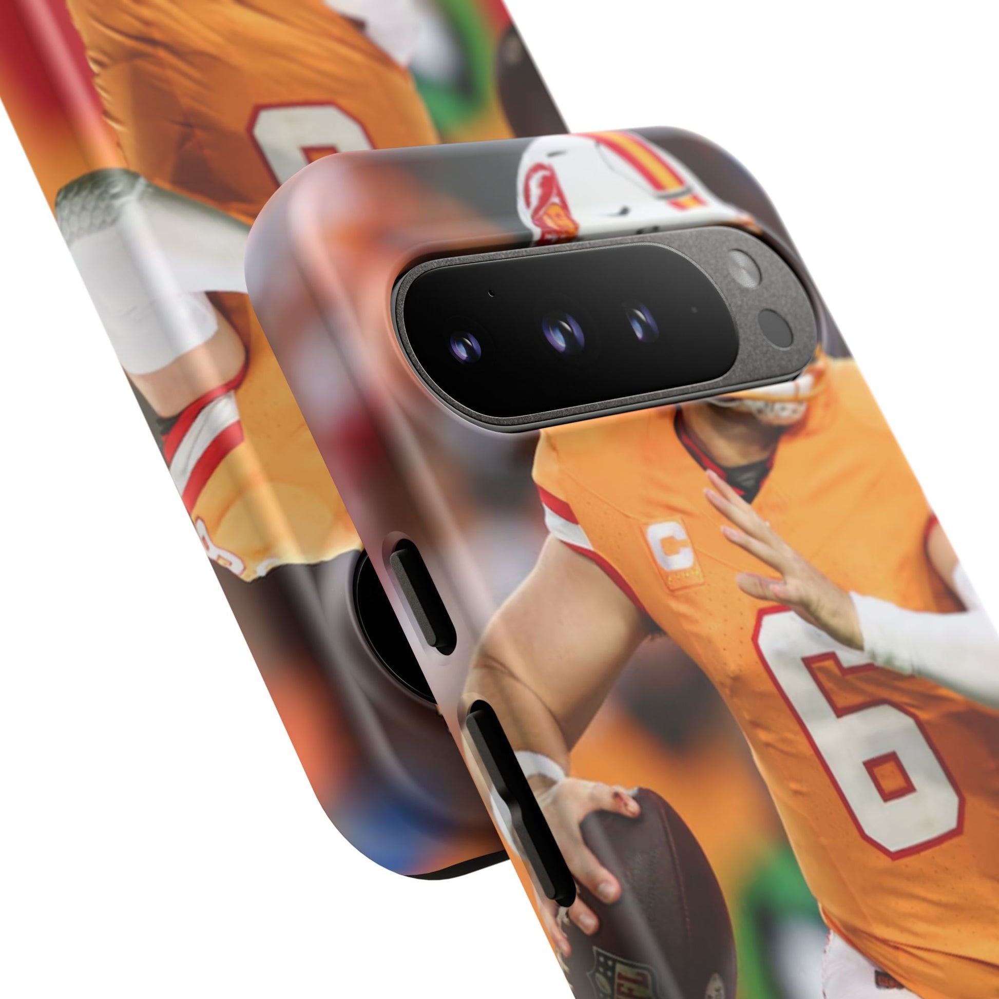 Tampa Bay Buccaneers Baker Mayfield Football Tough Cases for iPhones, Samsung, and Pixel