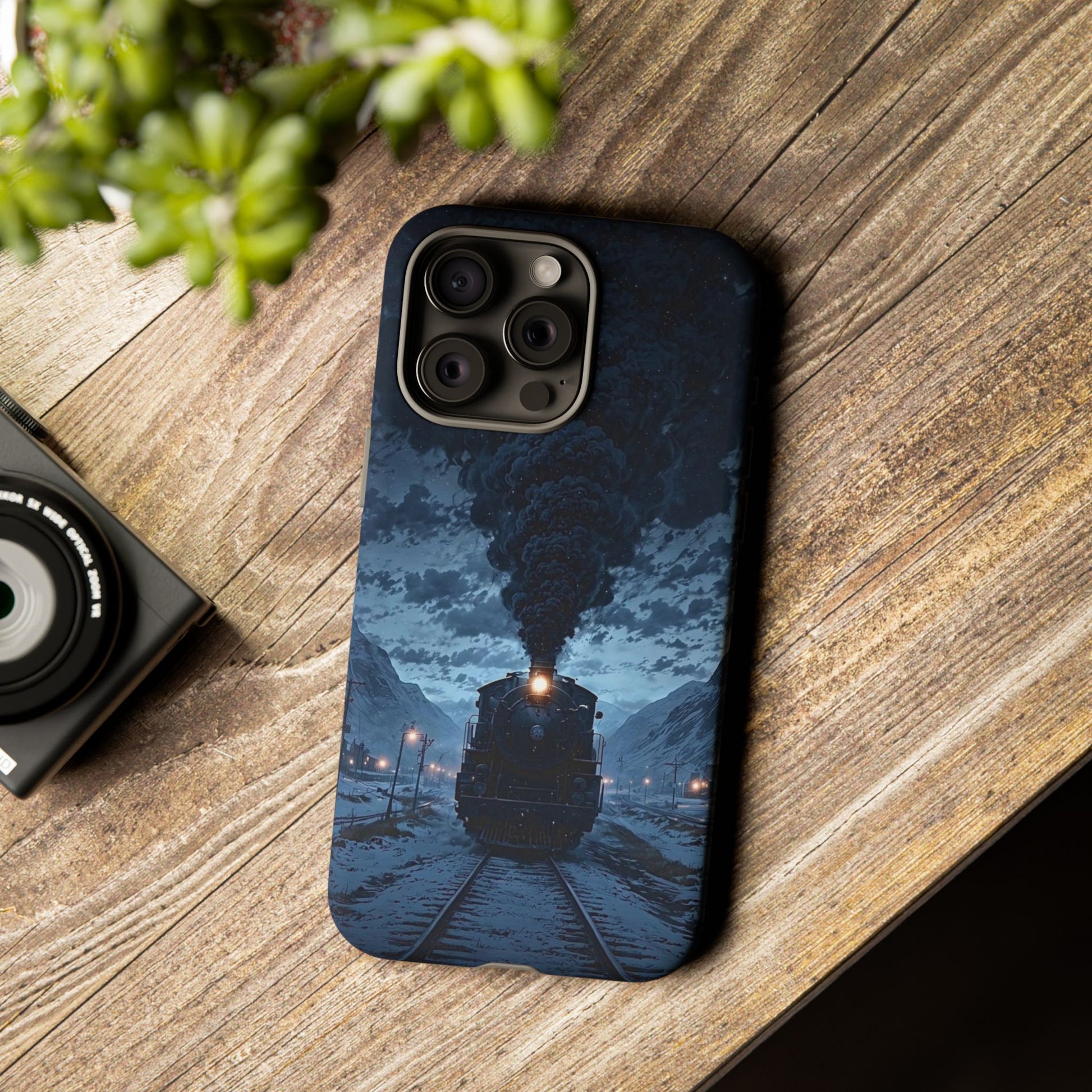 Steam Engine Train Themed Tough Cases for iPhones, Samsung, and Pixel