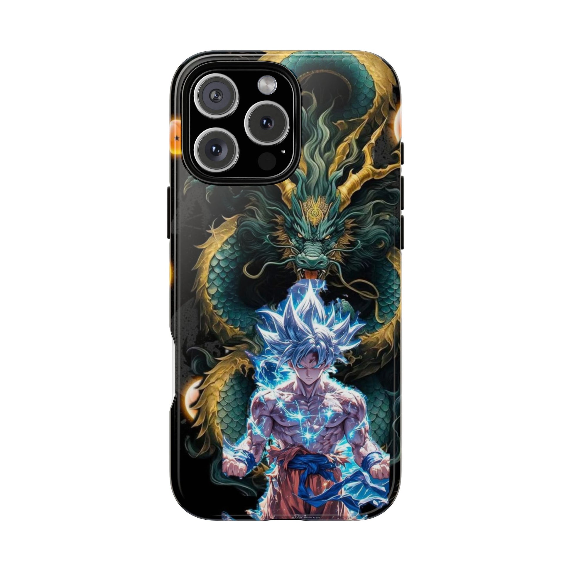 Anime Goku x Shenron Dragonball Z Tough Cases for iPhones, Samsung, and Pixel