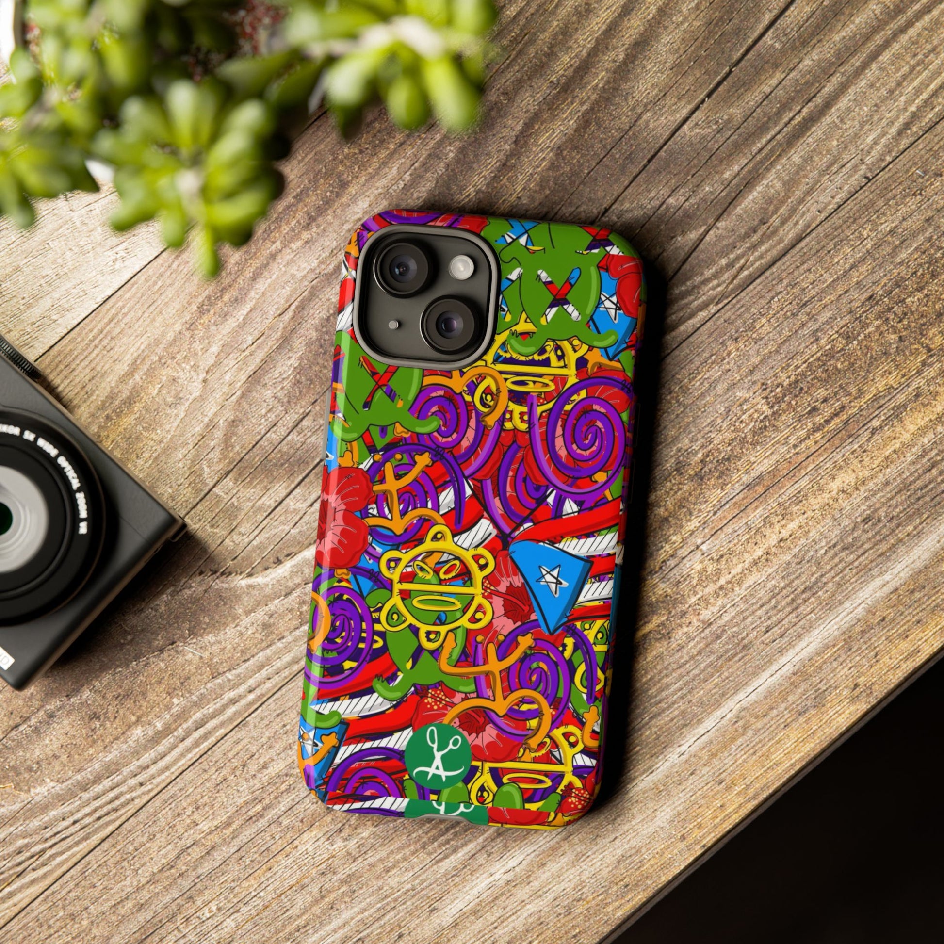 Puerto Rico Taino Tribal Art Tough Cases for iPhones, Samsung, and Pixel