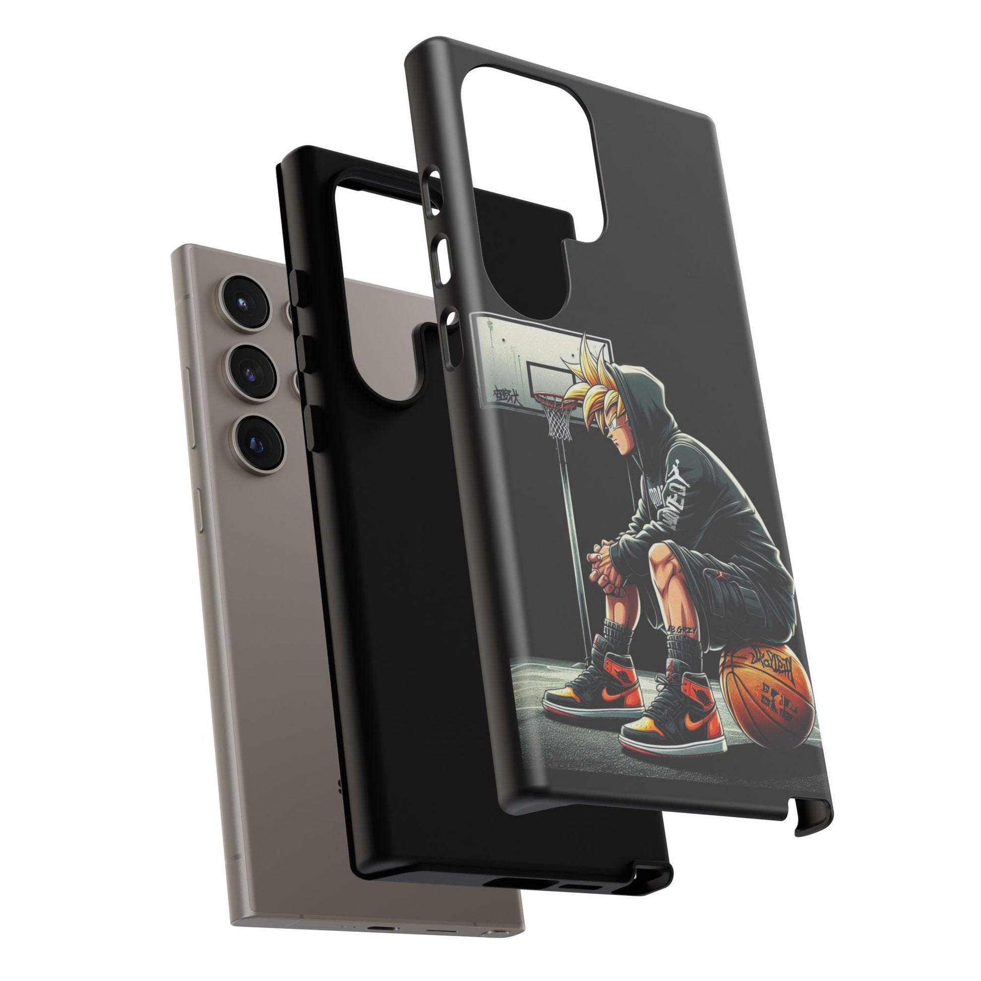 Son Goku Basketball Tough Cases for iPhones, Samsung, and Pixel