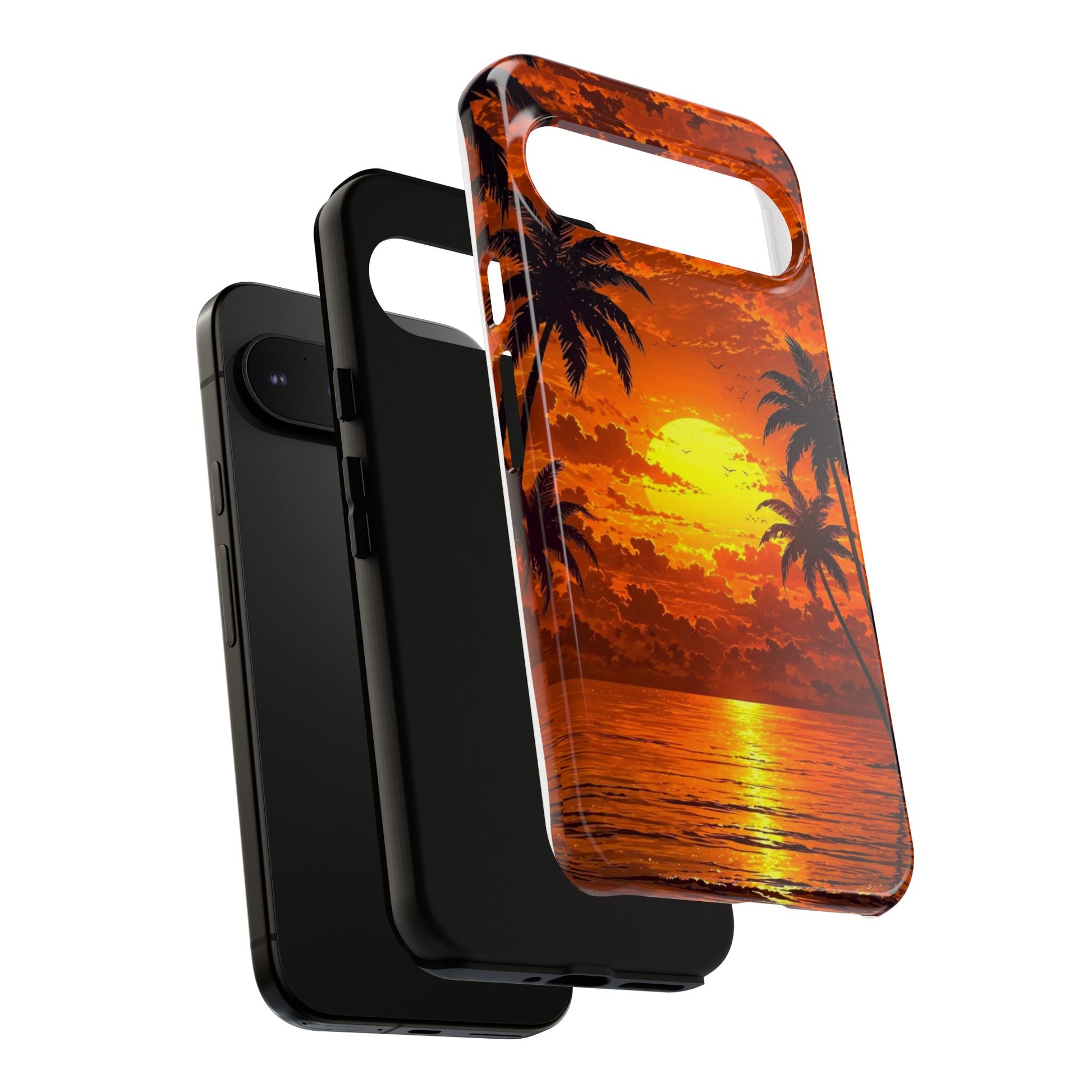 Beautiful Beach Sunset Tough Cases for iPhones, Samsung, and Pixel