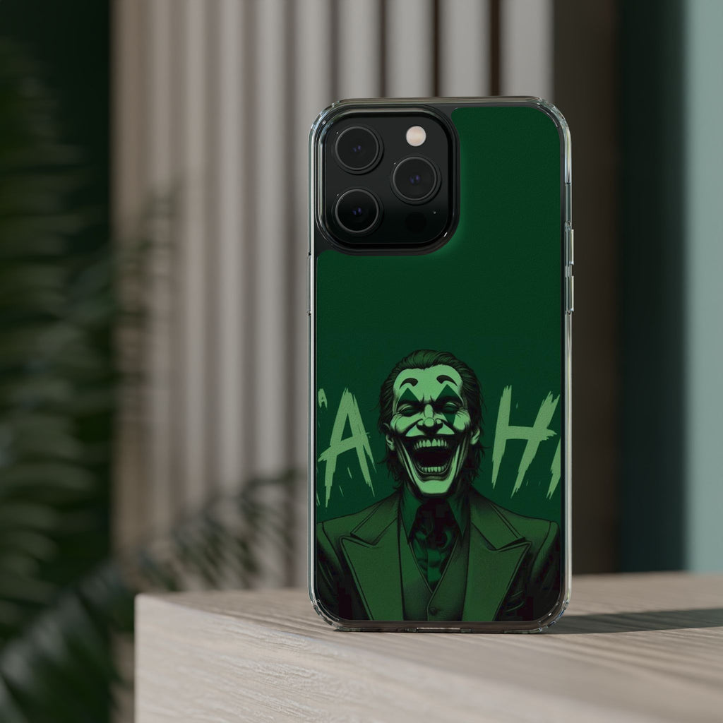 Phone Case, Comic book Inspired Design Joker Hahaha, Clear Phone Cover, Funny