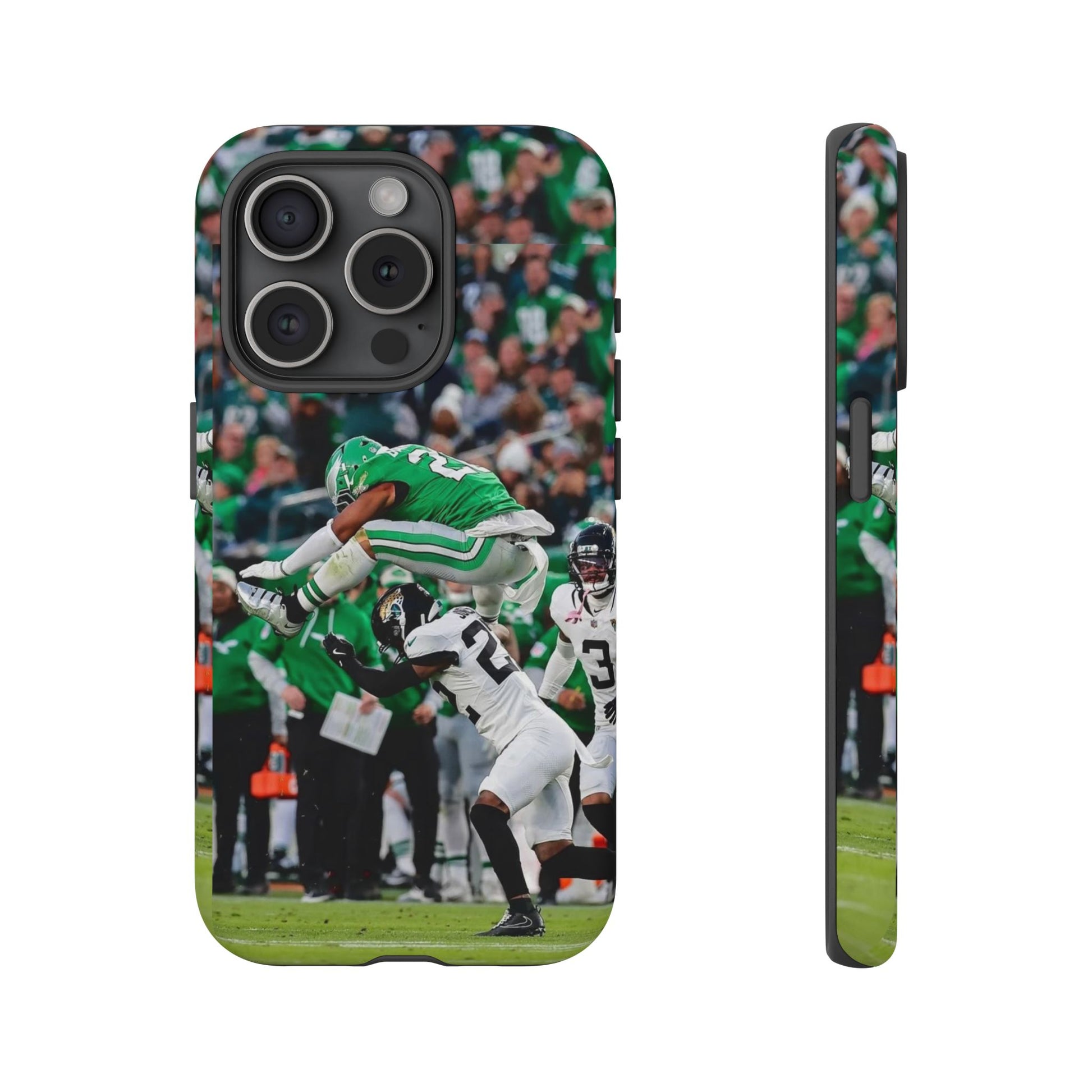 Saquon Barkley The Huddle Eagles Football Tough Cases for iPhones, Samsung, and Pixel