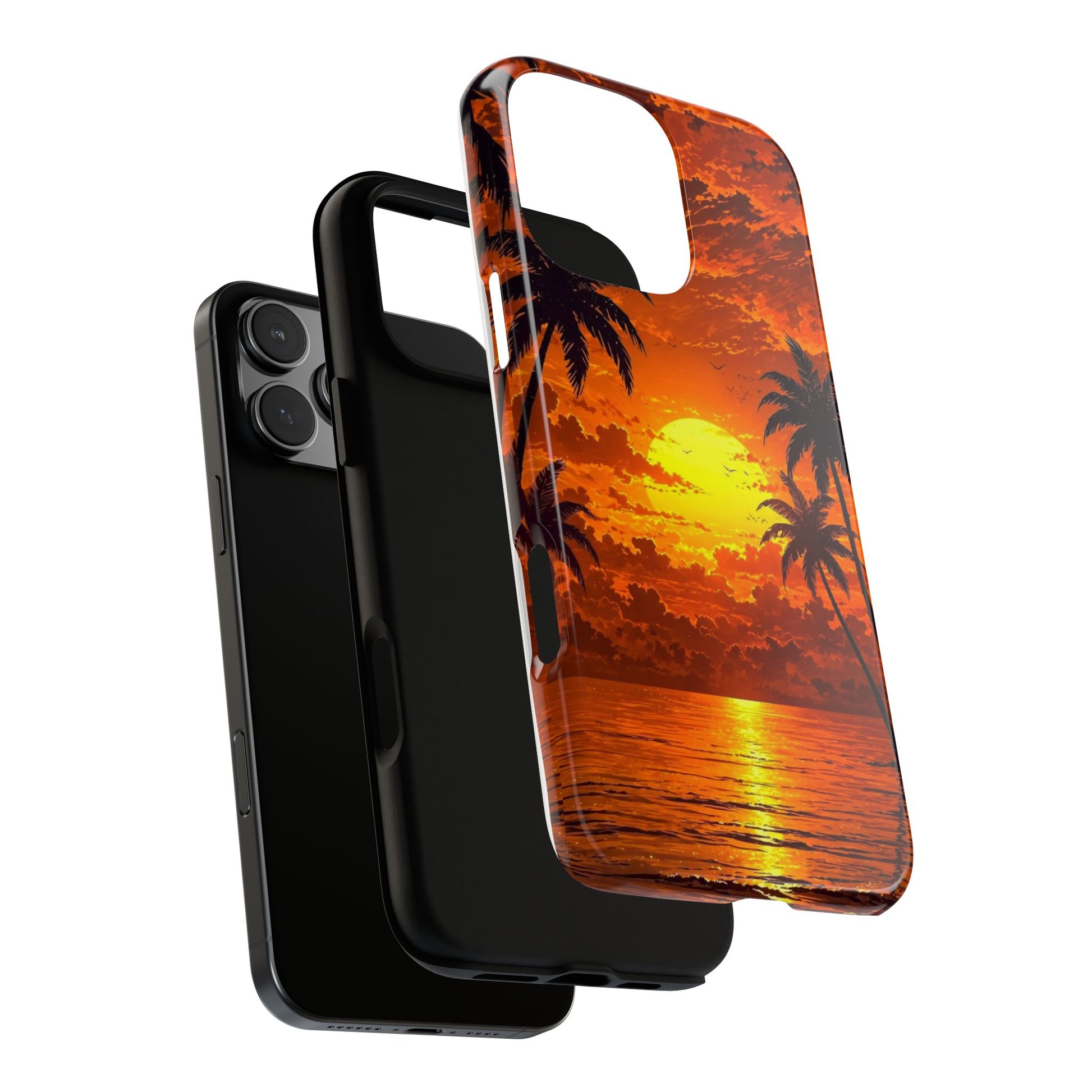 Beautiful Beach Sunset Tough Cases for iPhones, Samsung, and Pixel