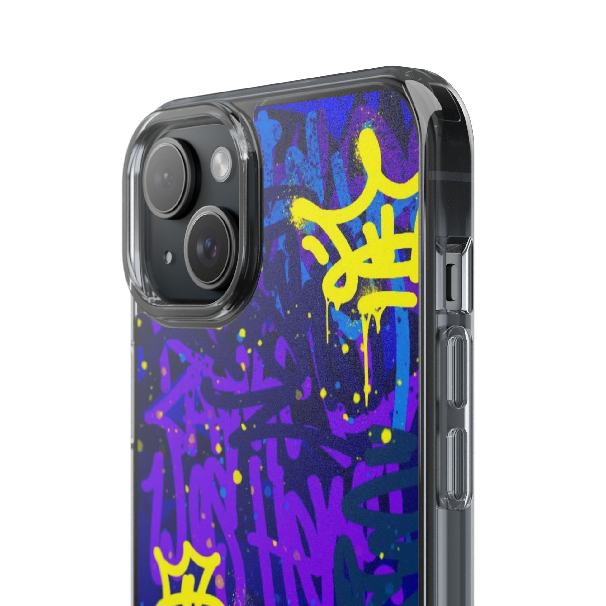 Phone Case, Graffiti Hip Hop Design for Select Iphones and Samsung, Clear Cover,