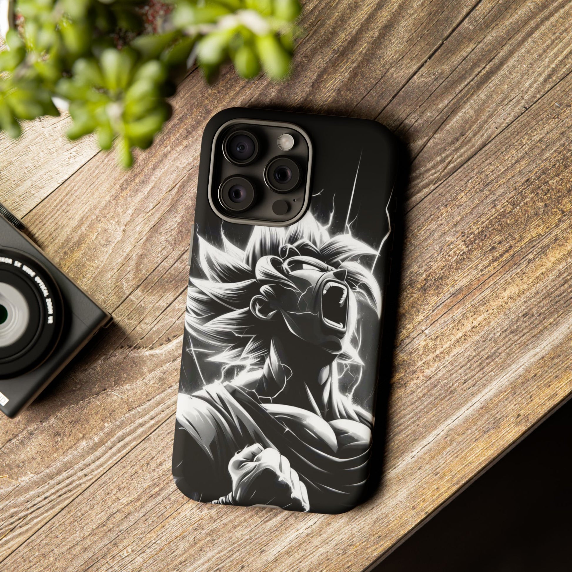Anime Saiyan Rage Dragon ball Z Tough Cases for iPhones, Samsung, and Pixel