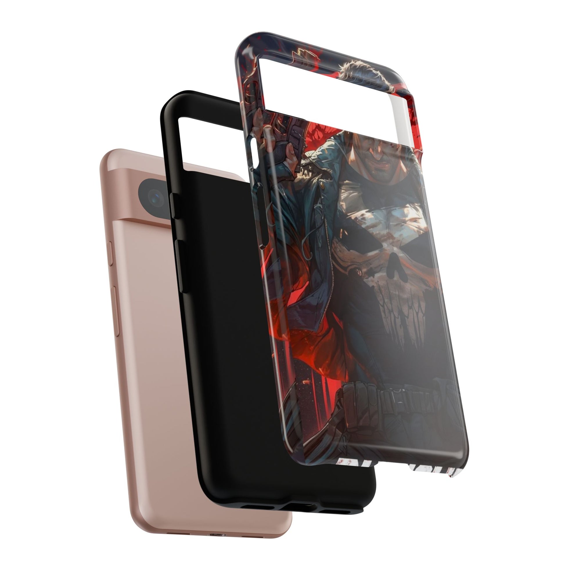 Punisher Tough Cases for iPhones, Samsung, and Pixel