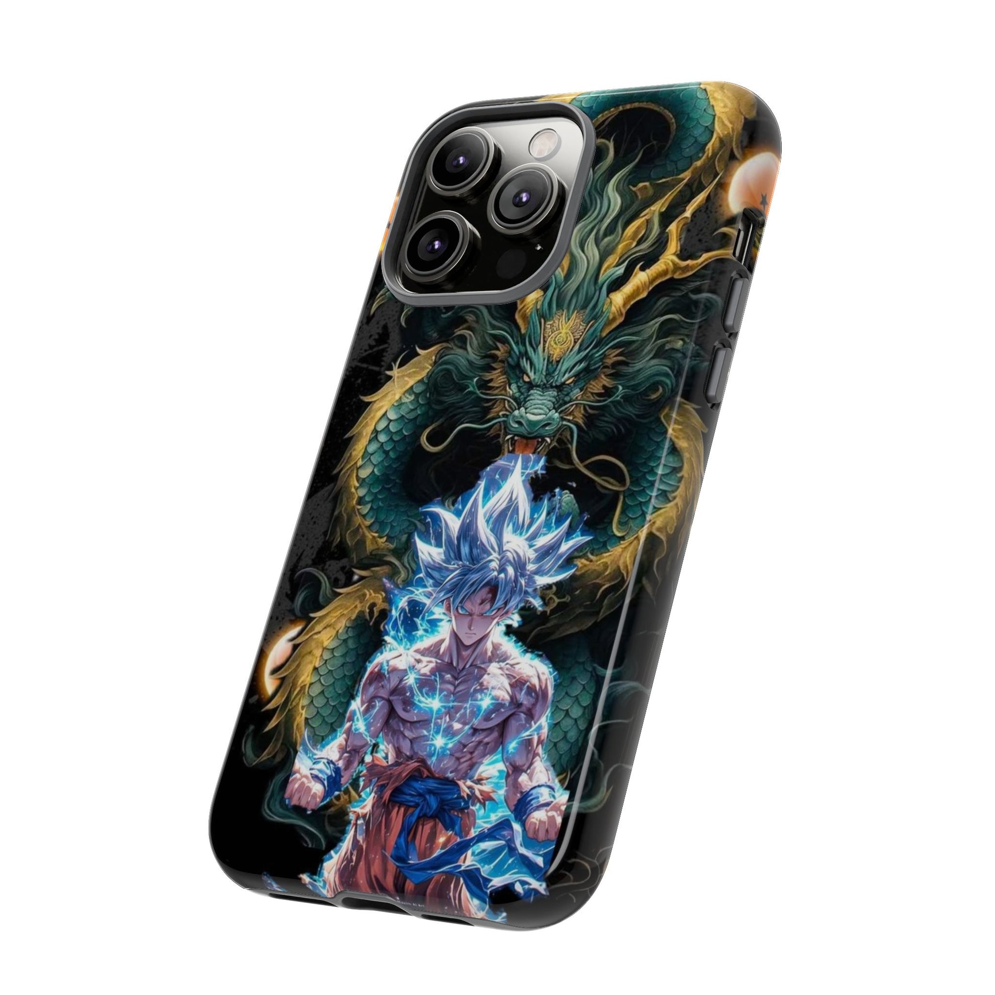 Anime Goku x Shenron Dragonball Z Tough Cases for iPhones, Samsung, and Pixel
