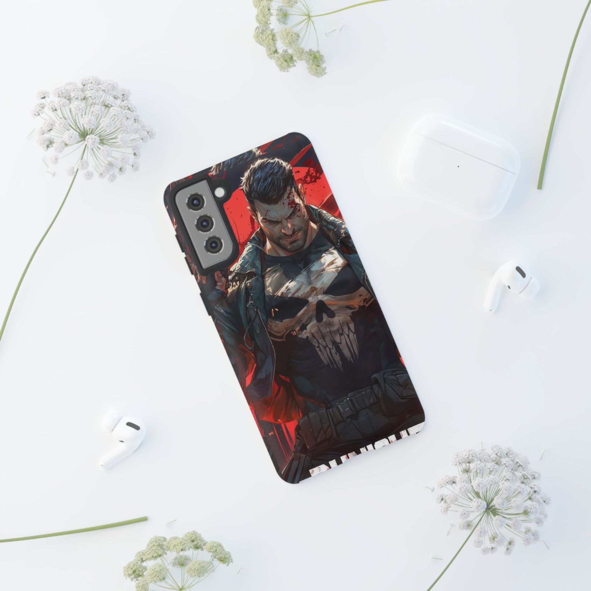 Punisher Tough Cases for iPhones, Samsung, and Pixel