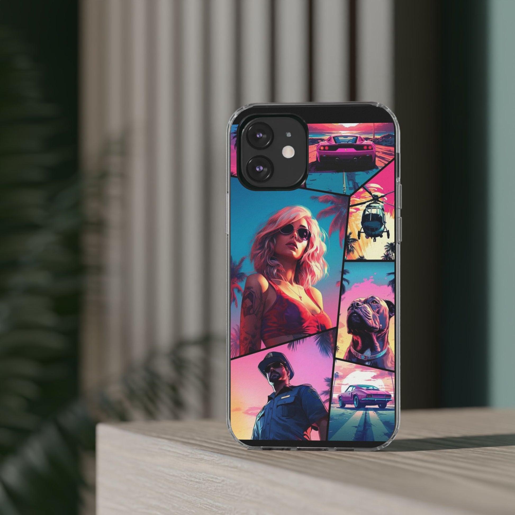 Grand Theft Style  Miami Vice Gamer inspired Protective Iphone and Samsung case