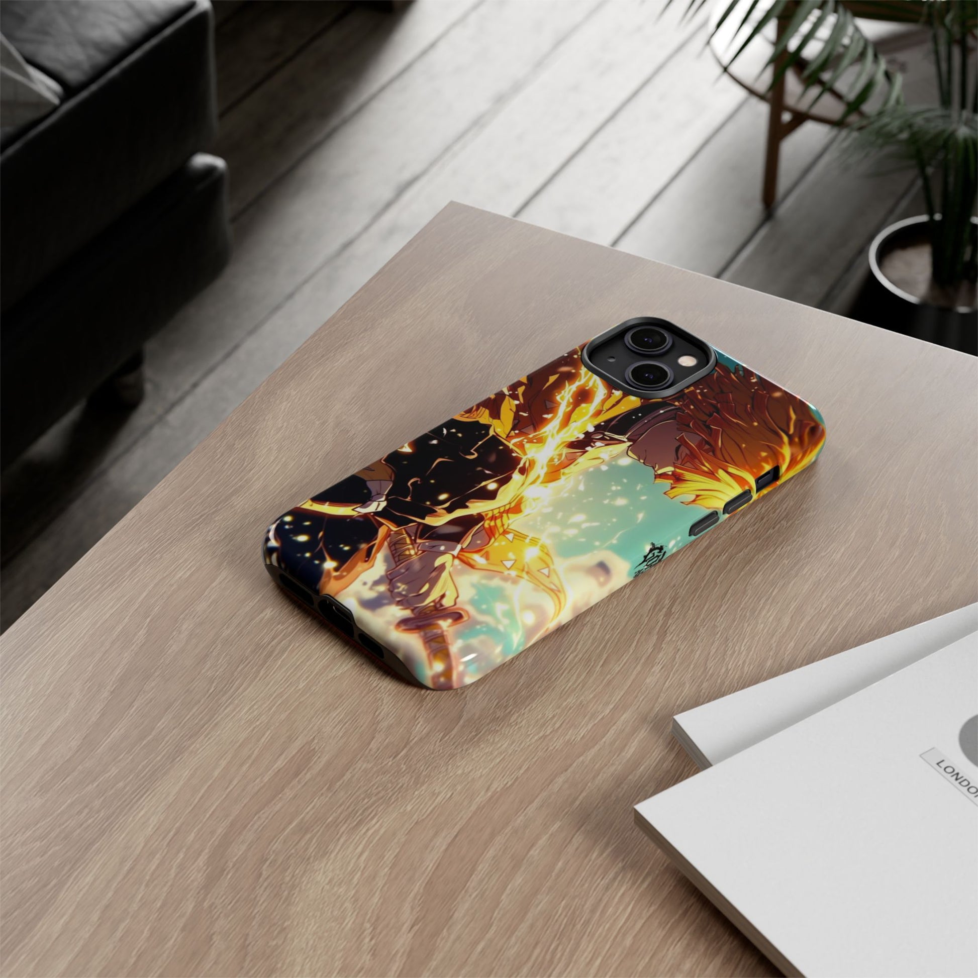 Demon Slayer Zenitsu Anime Theme Phone Case, Tough Cases for iPhones, Samsung, and Pixel