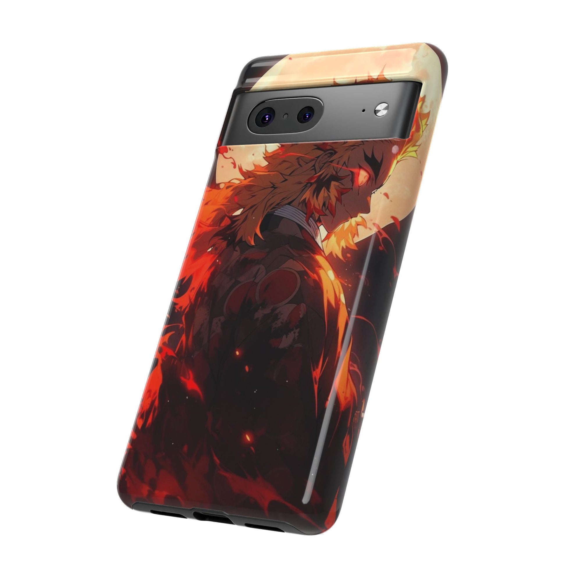 Demon Sl;ayer Rengoku Anime Phone Case, Tough Cases for iPhones, Samsung, and Pixel