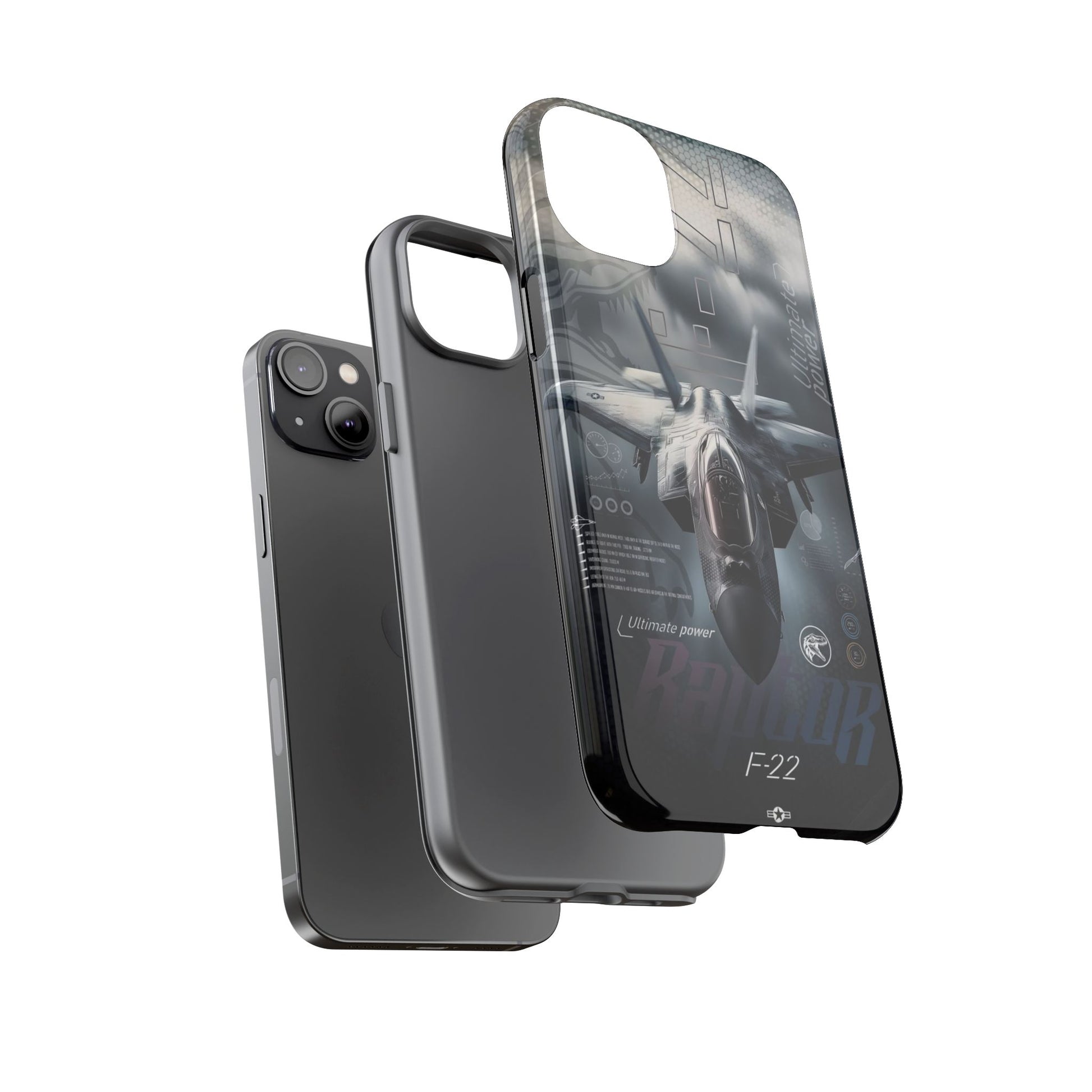 F-22 Raptor Fighter Jet Tough Cases for iPhones, Samsung, and Pixel