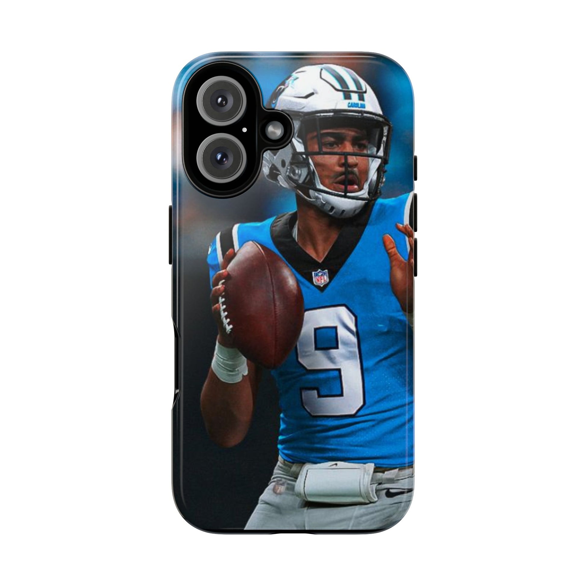 Carolina Panthers Bryce Young Football Tough Cases for iPhones, Samsung, and Pixel