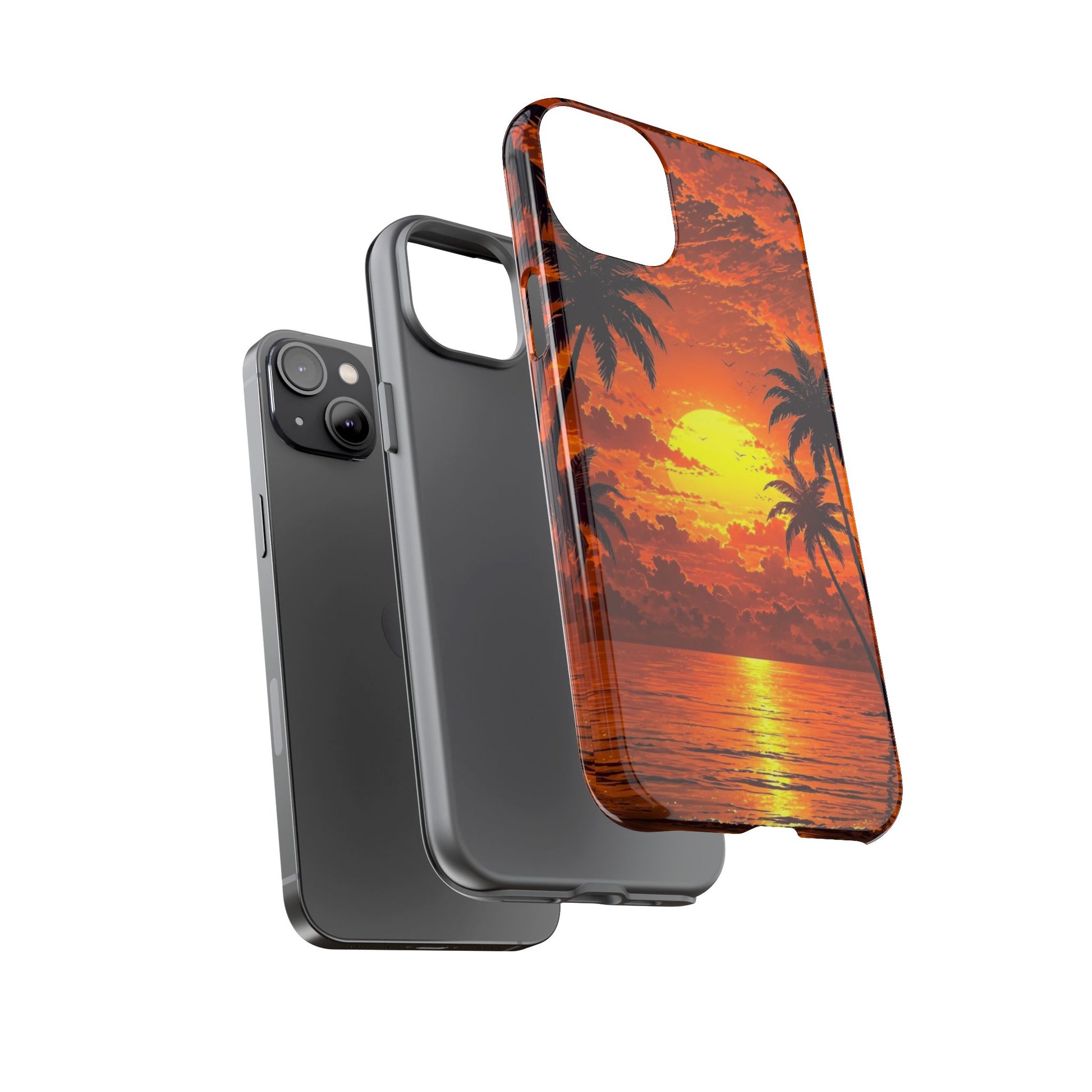 Beautiful Beach Sunset Tough Cases for iPhones, Samsung, and Pixel
