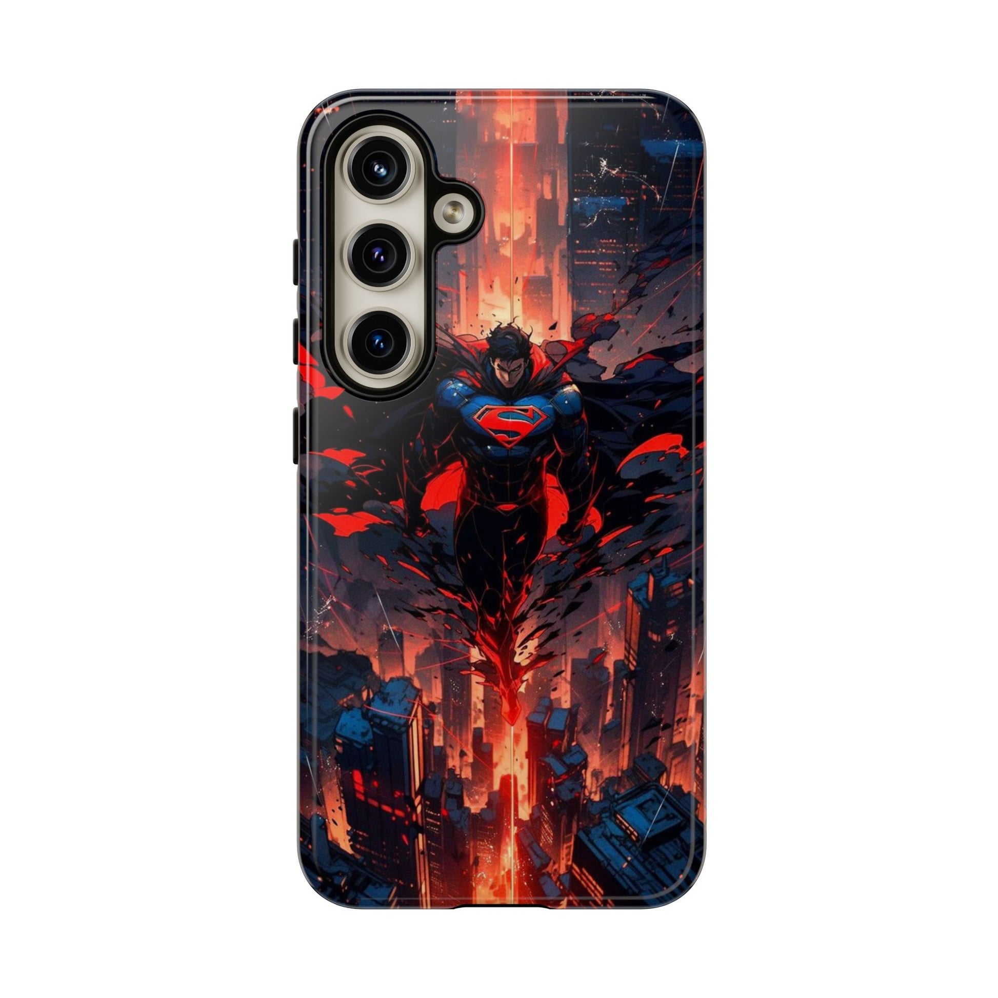 Anime Superman Tough Cases for iPhones, Samsung, and Pixel