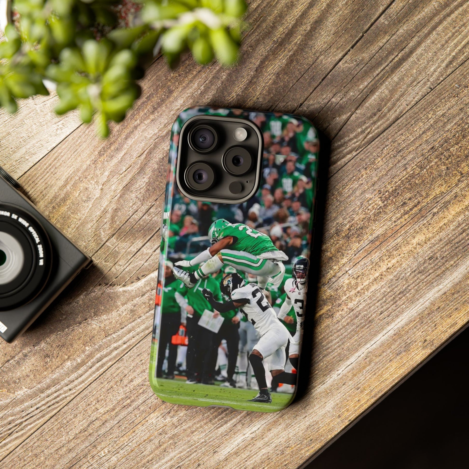 Saquon Barkley The Huddle Eagles Football Tough Cases for iPhones, Samsung, and Pixel
