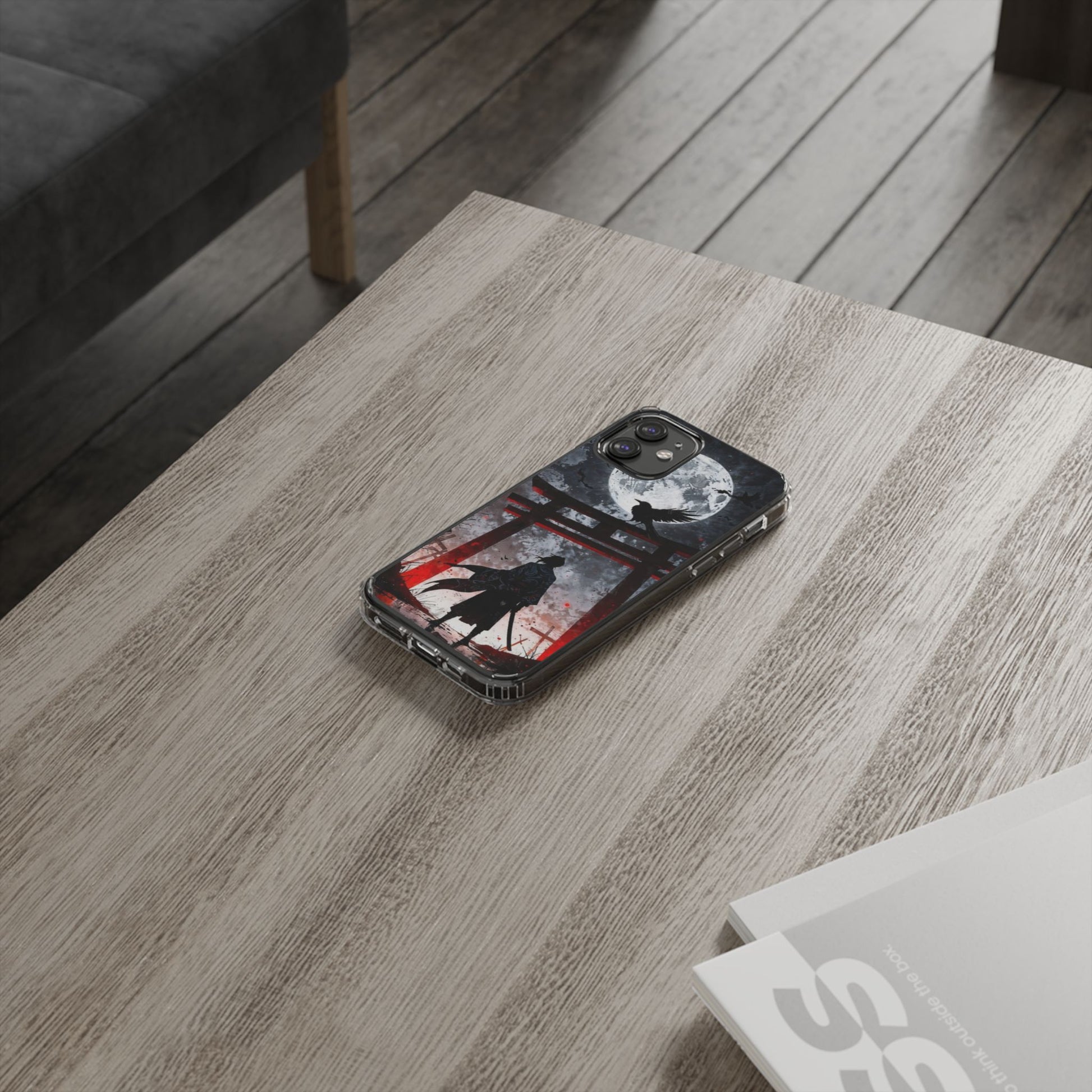 The Lone Samurai and Crow Design case for Iphone and Samsung phones