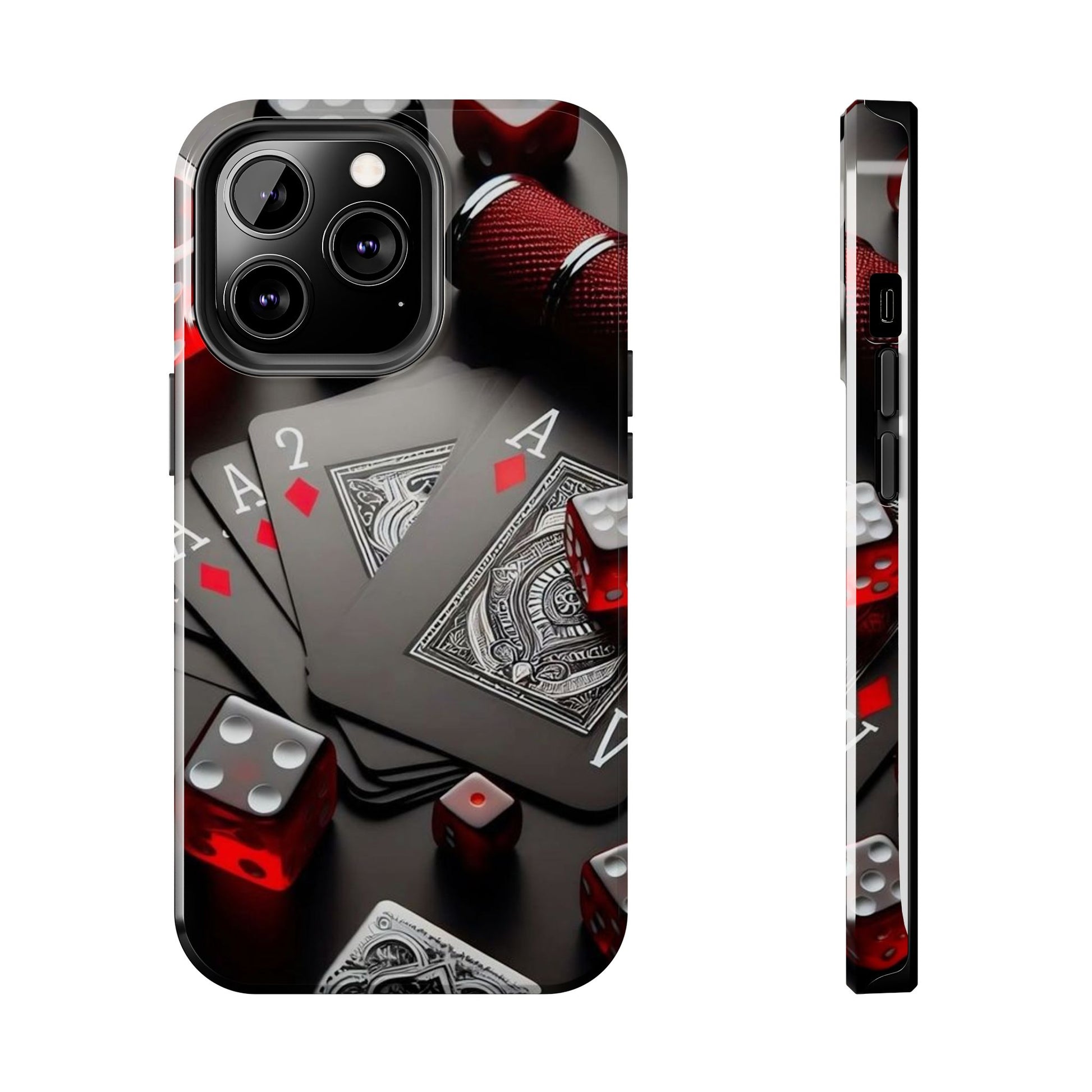 Casino Cards, Dice, and Chips Theme Phone Cases for Iphones & Samsung Phones