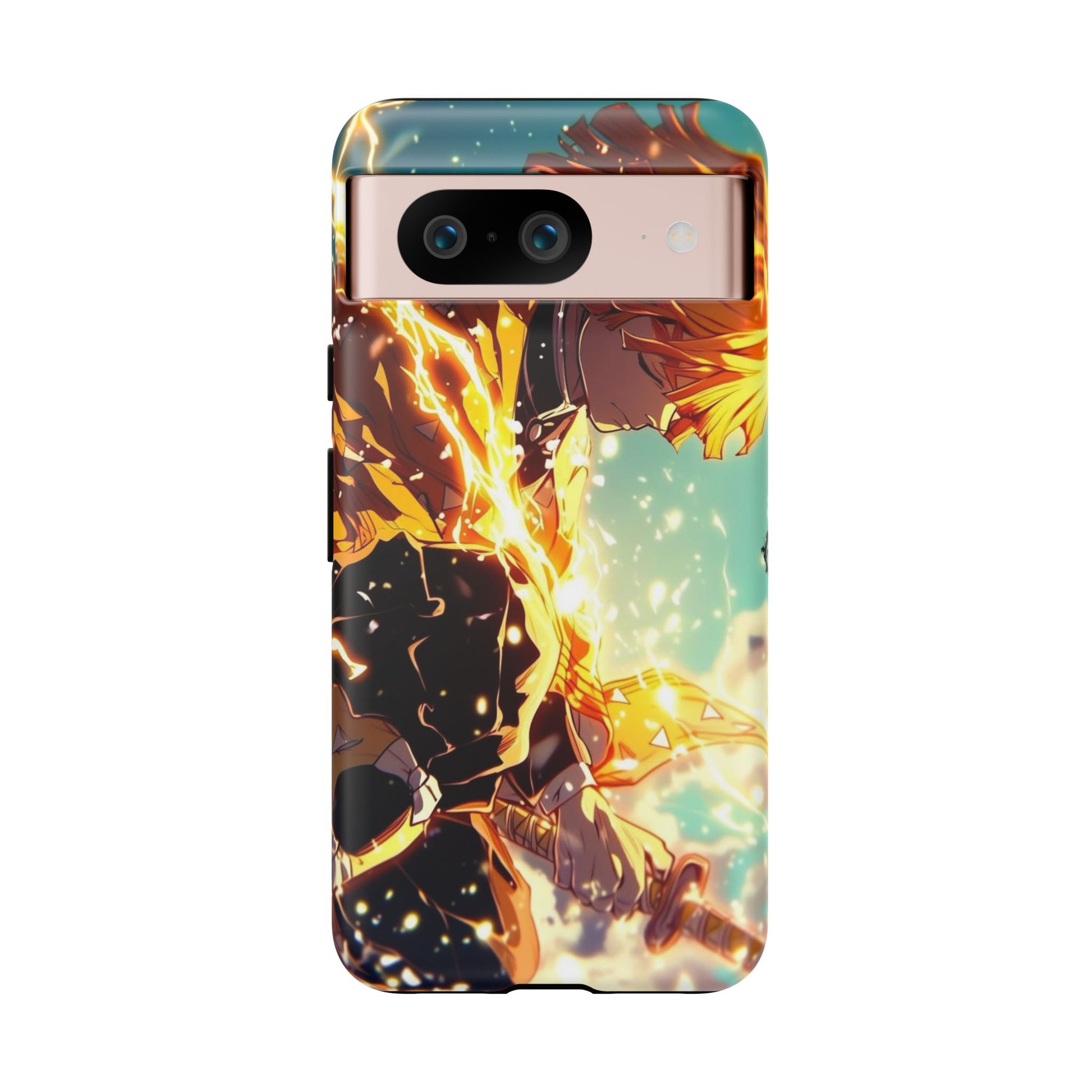 Demon Slayer Zenitsu Anime Theme Phone Case, Tough Cases for iPhones, Samsung, and Pixel
