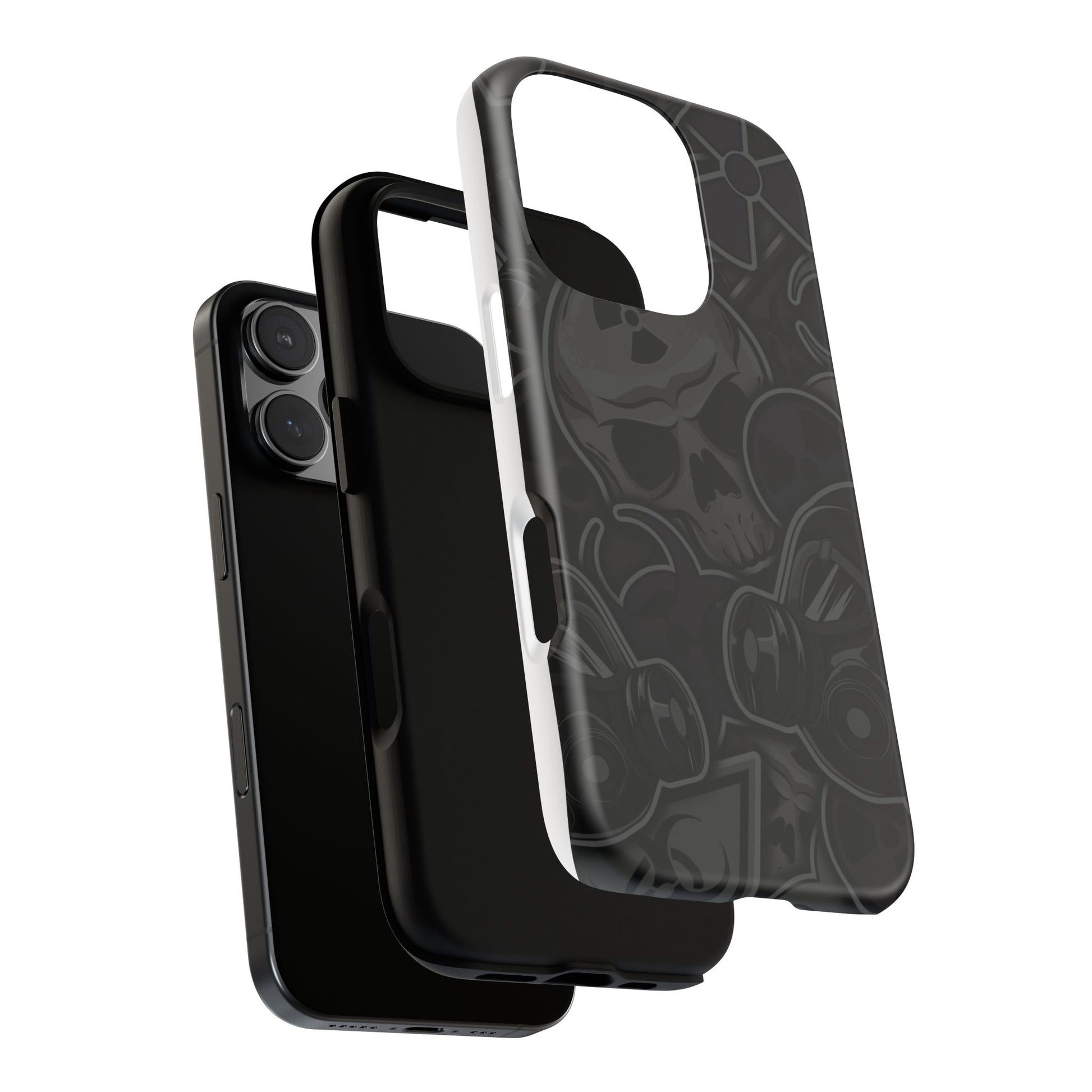 Tough Cases Phone Case, Edgy Skull Design Phone Cover, Gothic Cell Phone Shell