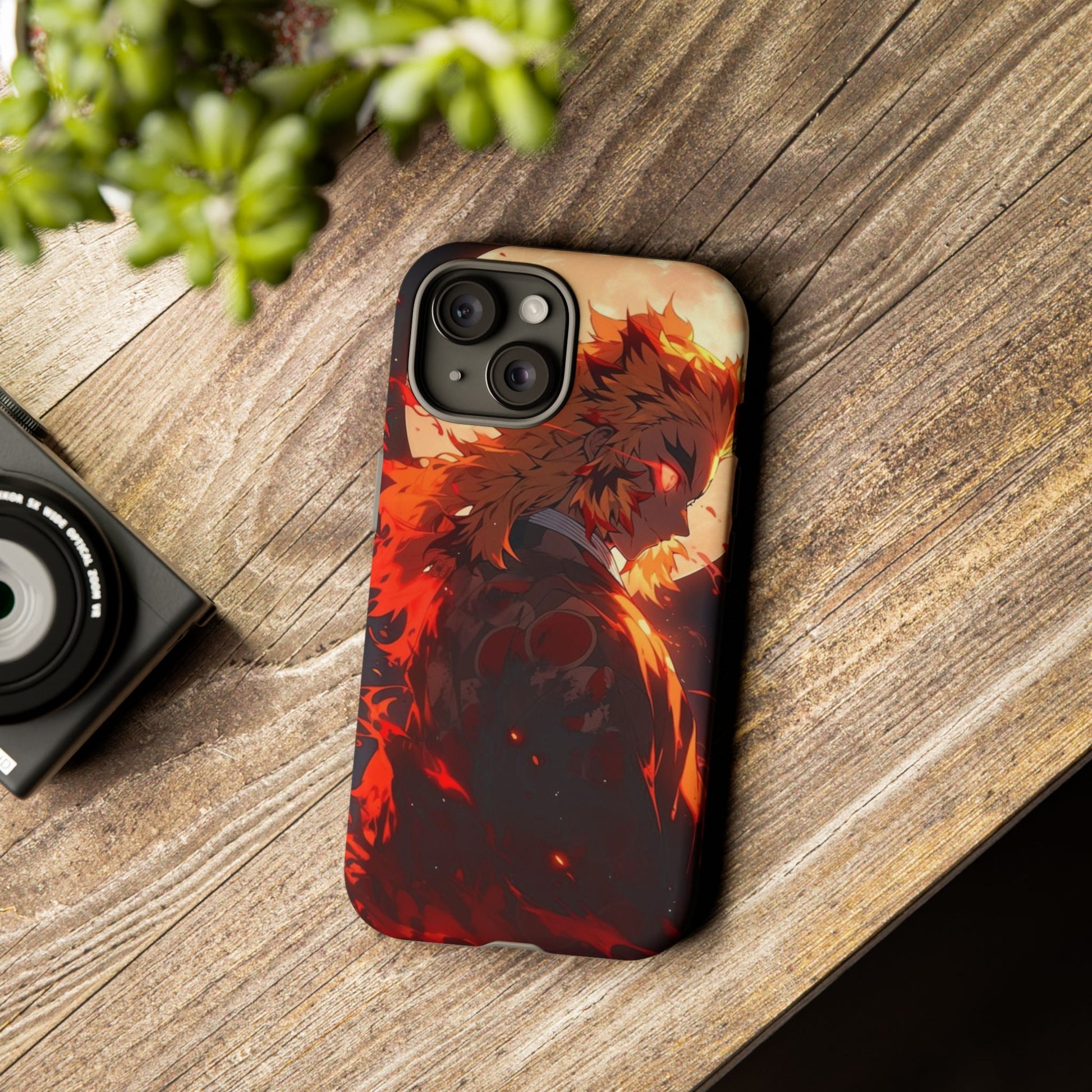 Demon Sl;ayer Rengoku Anime Phone Case, Tough Cases for iPhones, Samsung, and Pixel
